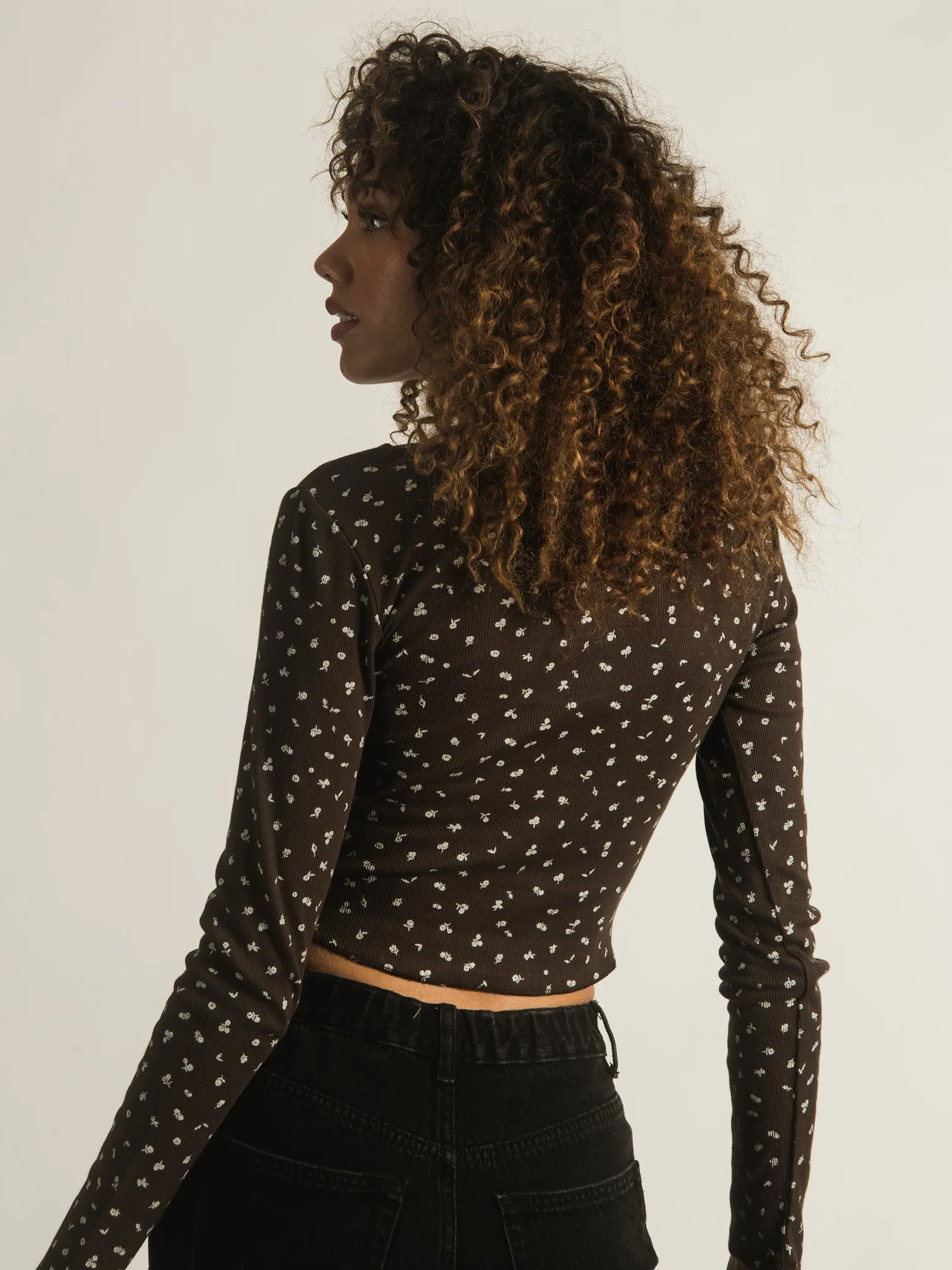 HARLOW LONG SLEEVE SQUARE NECK DITSY - CLEARANCE sold by Boathouse product image thumbnail 4