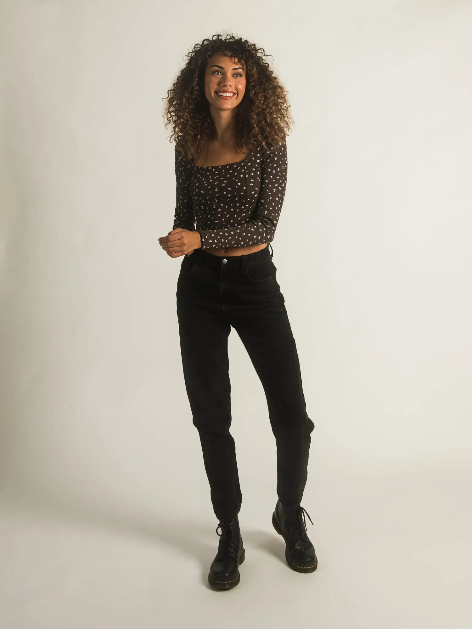 HARLOW LONG SLEEVE SQUARE NECK DITSY - CLEARANCE sold by Boathouse product image thumbnail 2