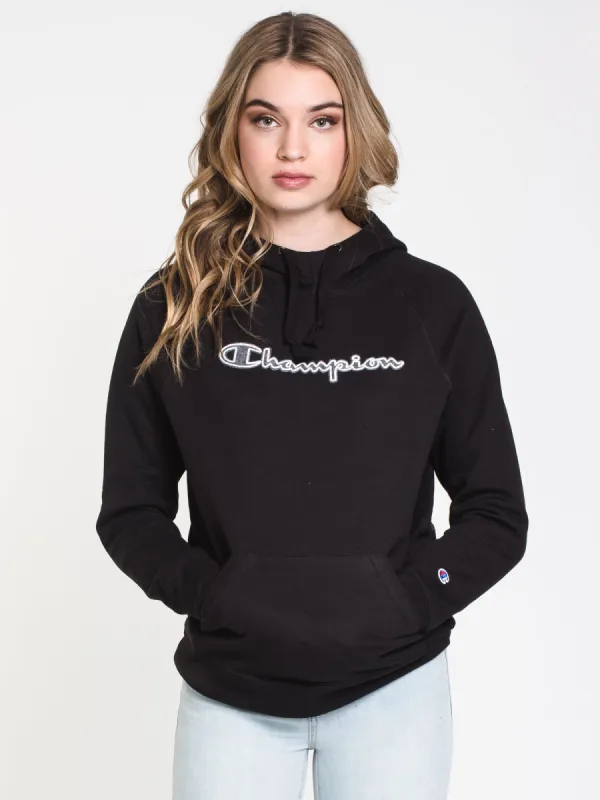 CHAMPION POWERBLEND SCRIPT PULLOVER HOODIE - CLEARANCE made by Boathouse