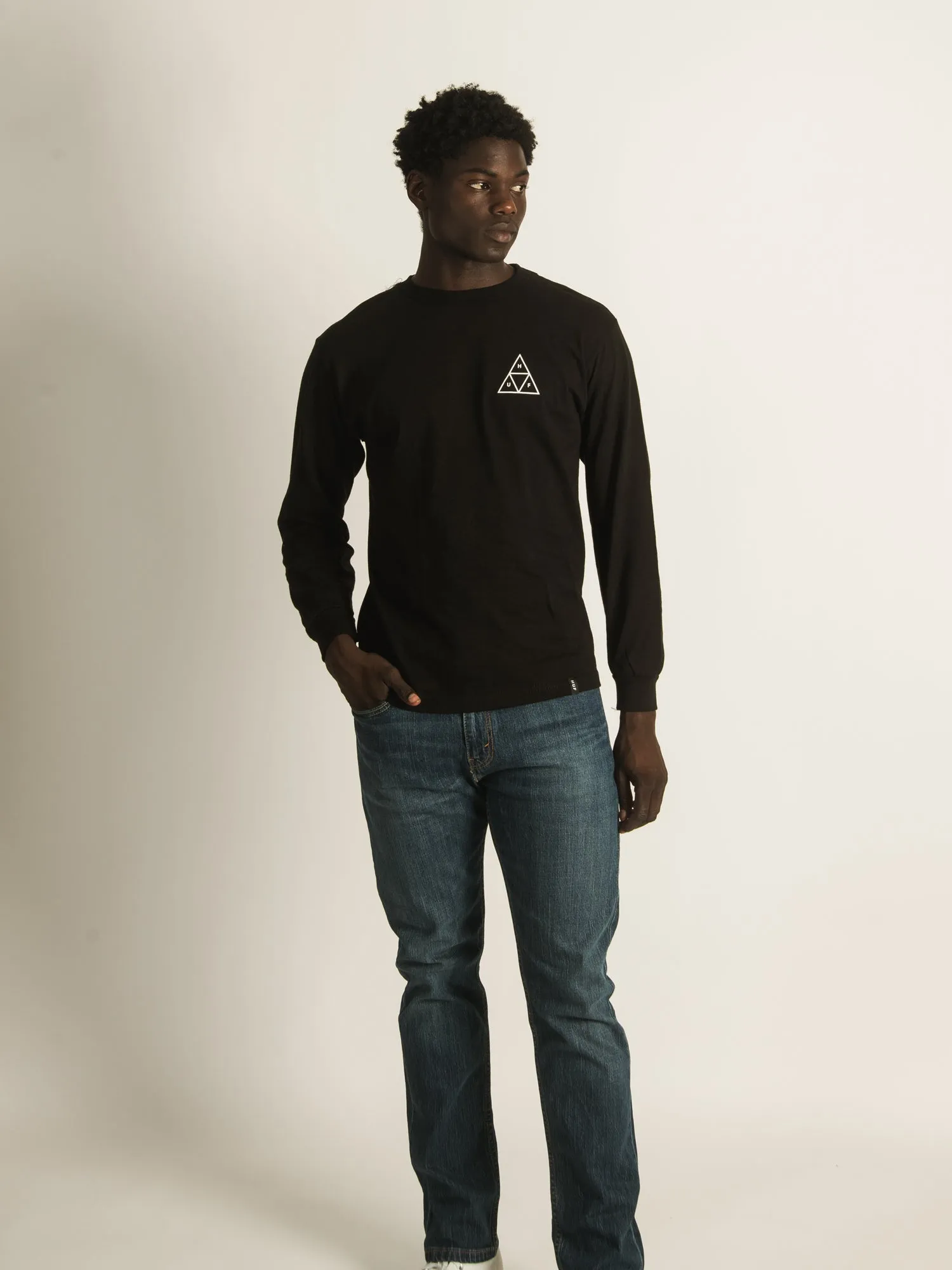 HUF ESSENTIALS BOX LOGO LONG SLEEVE TEE  - CLEARANCE sold by Boathouse product image thumbnail 3