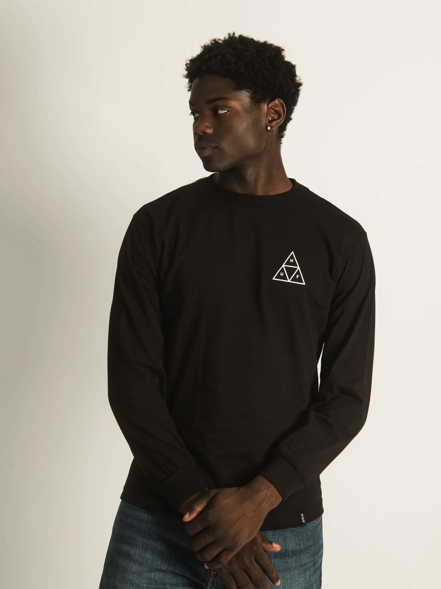 HUF ESSENTIALS BOX LOGO LONG SLEEVE TEE  - CLEARANCE sold by Boathouse product image thumbnail 2