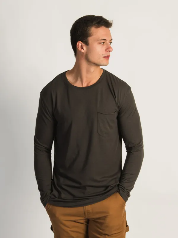 LONGLINE LONG SLEEVE TEE - CHARCOAL - CLEARANCE sold by Boathouse