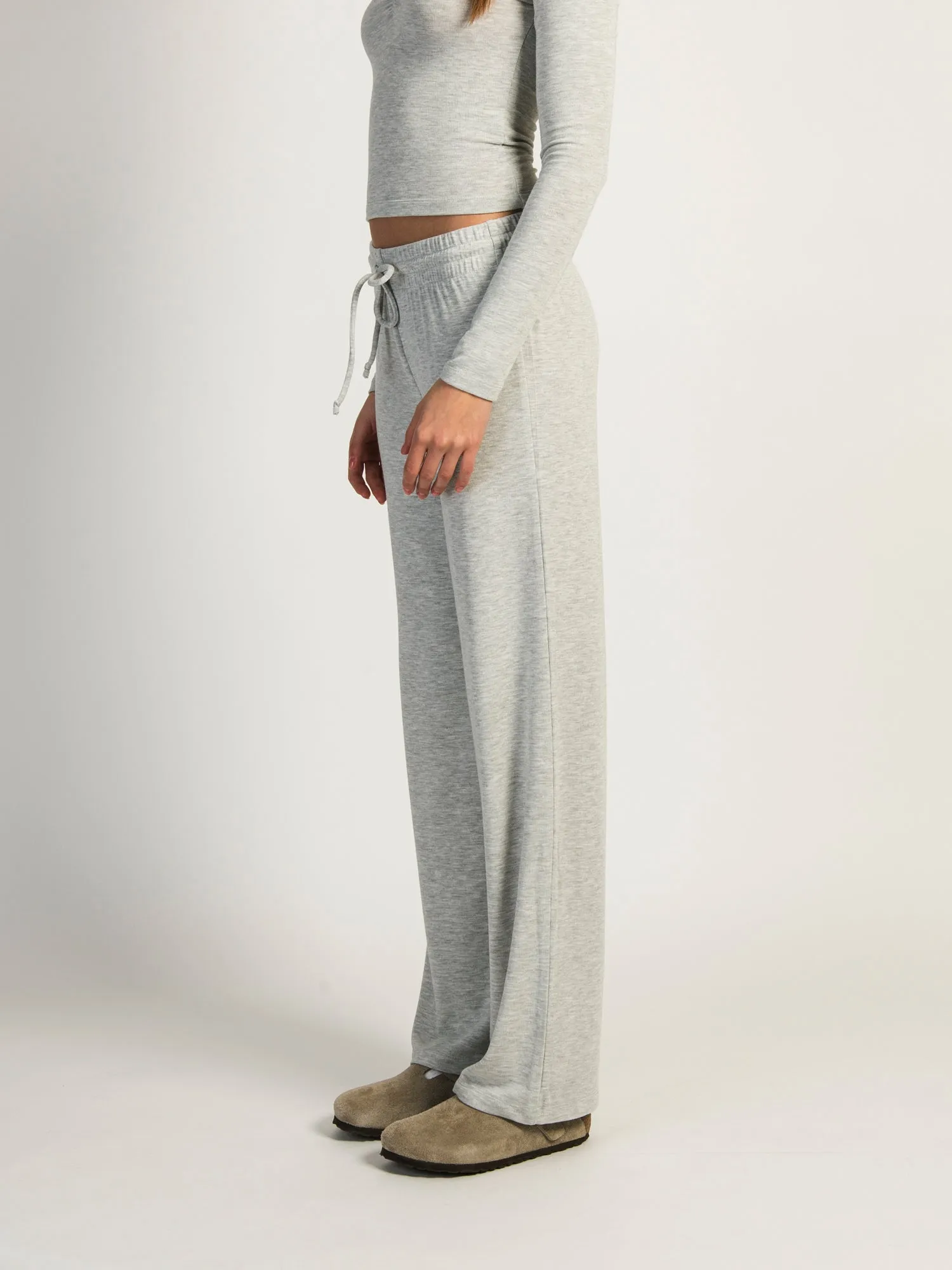 HARLOW MOLLY LOUNGE MELANGE PANT - HEATHER GREY sold by Boathouse product image thumbnail 3