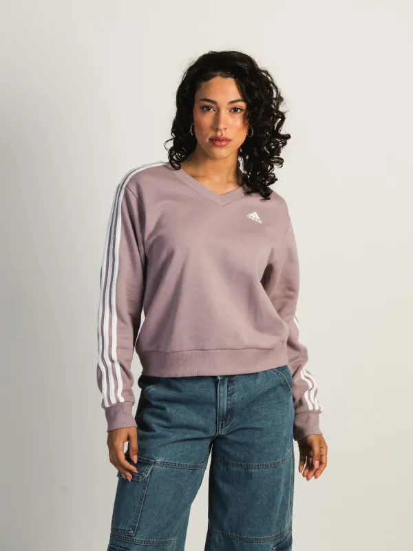 ADIDAS ESSENTIAL 3-STRIPE VNECK SWEATER made by Adidas