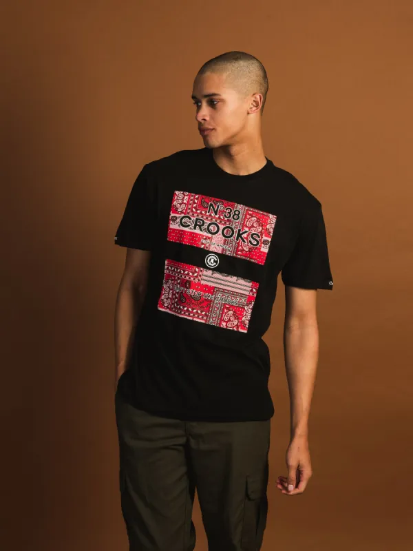 CROOKS & CASTLES BANDANA FILL KLEPTO T-SHIRT - CLEARANCE sold by Boathouse