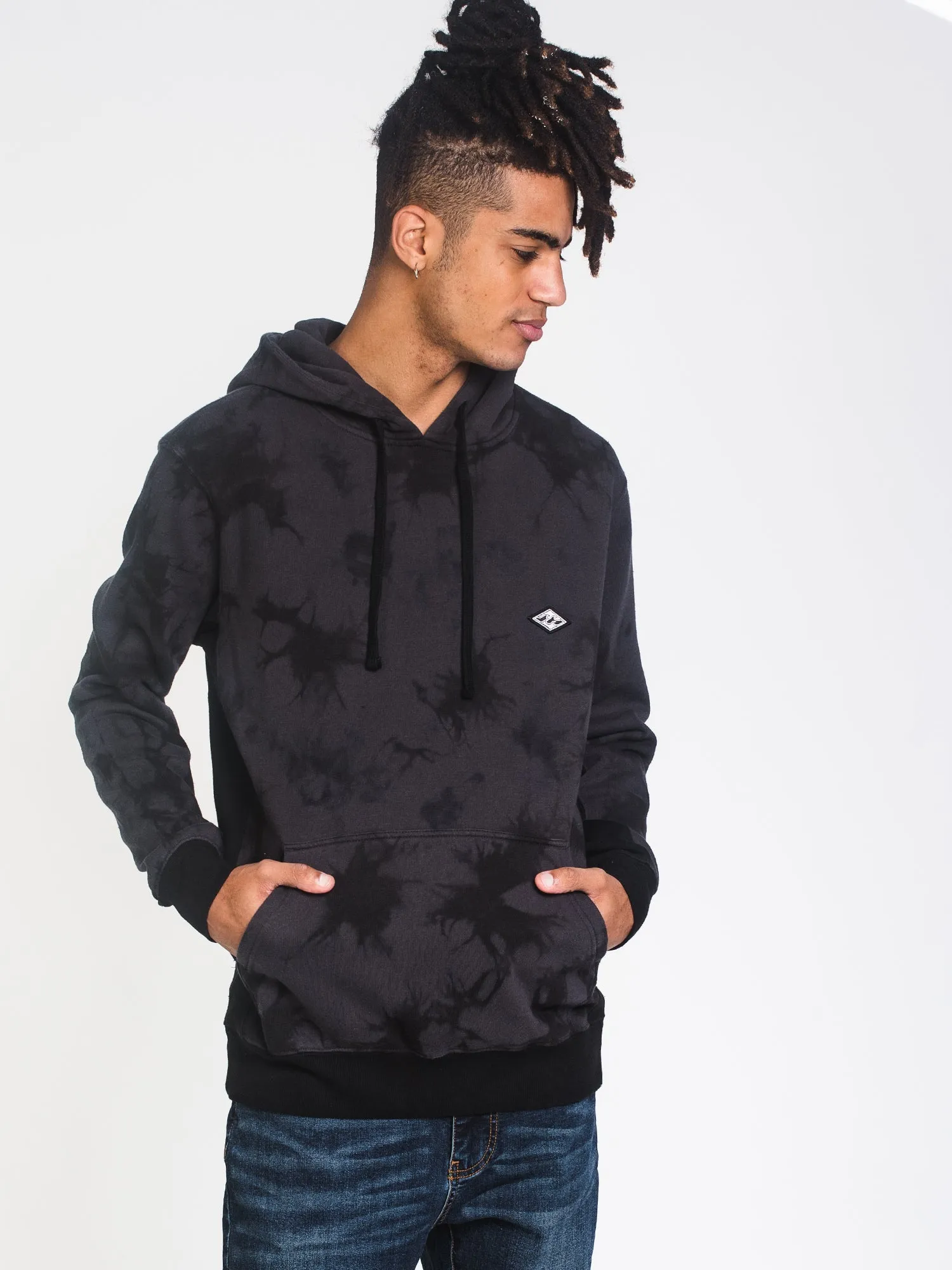 MENS WAVE WASHED PULLOVER HOODIE - BLACK - CLEARANCE sold by Boathouse