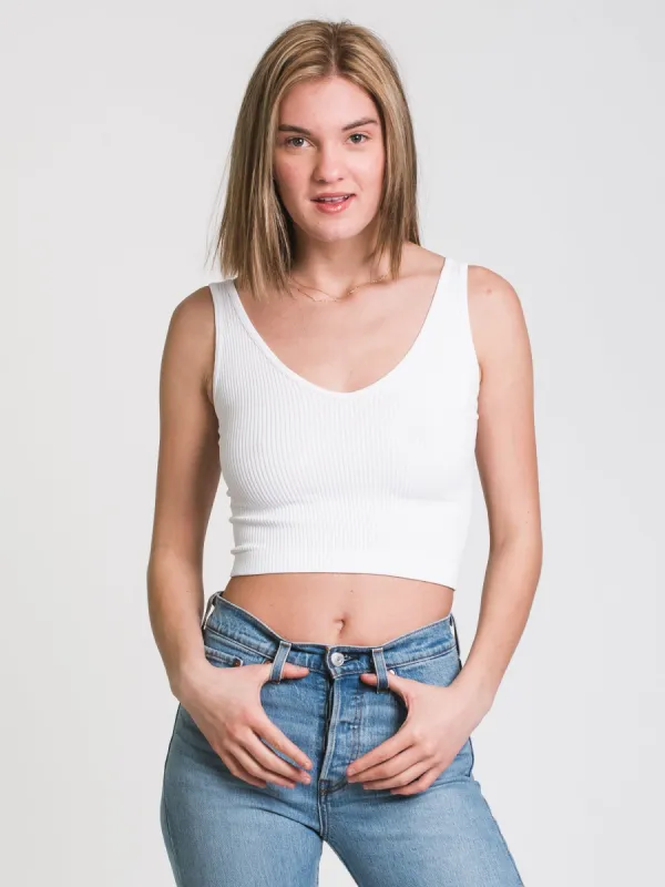 FREE PEOPLE SOLID RIB BRAMI - WHITE - CLEARANCE sold by Boathouse