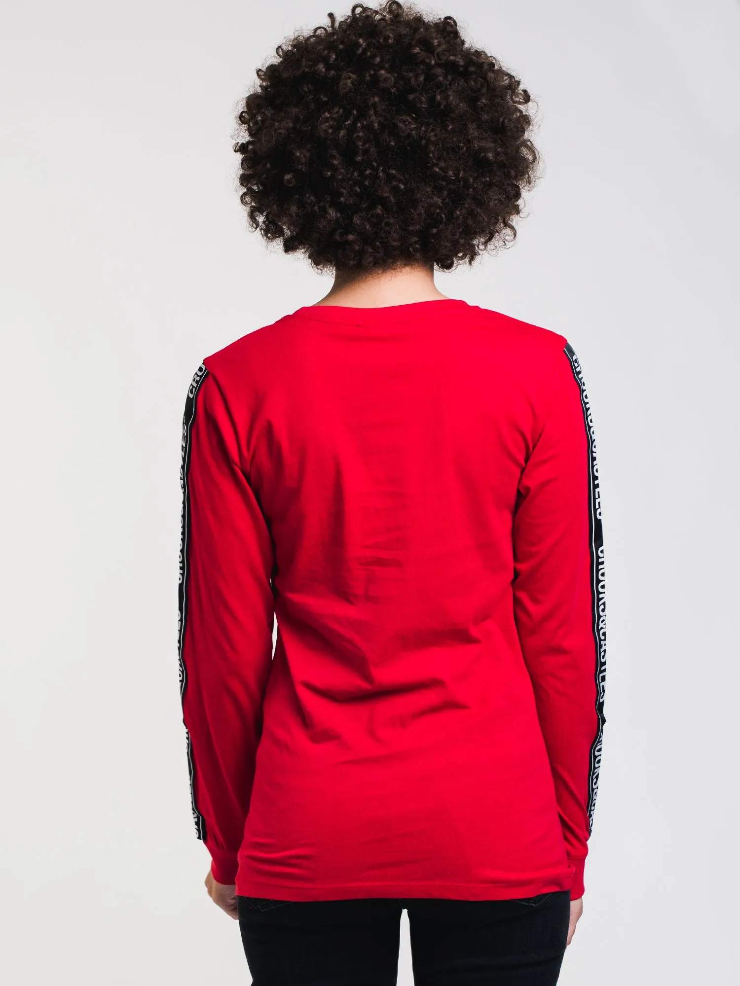 WOMENS LOGO CROOKS LONG SLEEVE T-SHIRT - RED - CLEARANCE sold by Boathouse product image thumbnail 2