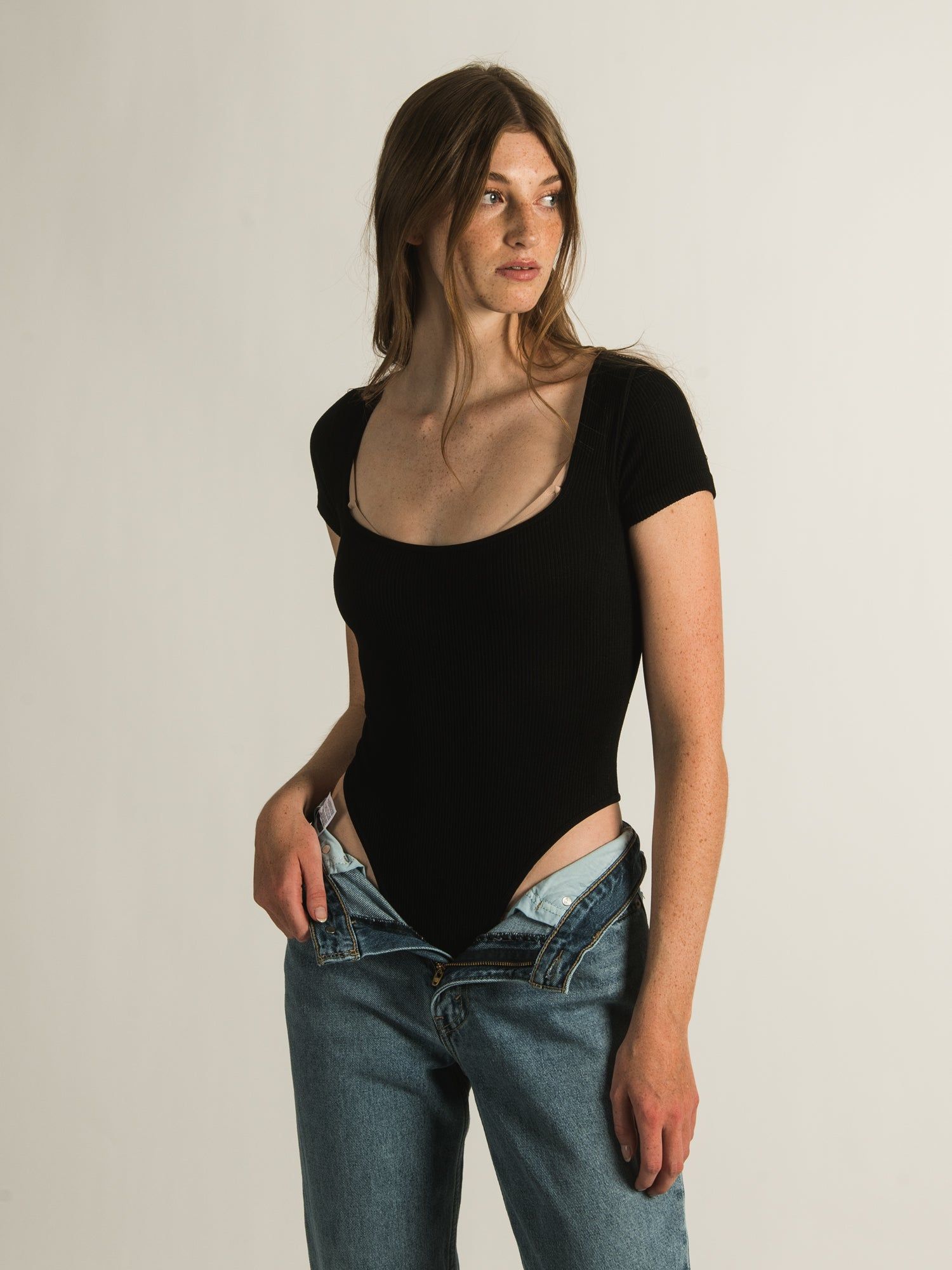DYNAMIC SQUARE NECK T BODYSUIT - CLEARANCE sold by Boathouse product image thumbnail 4
