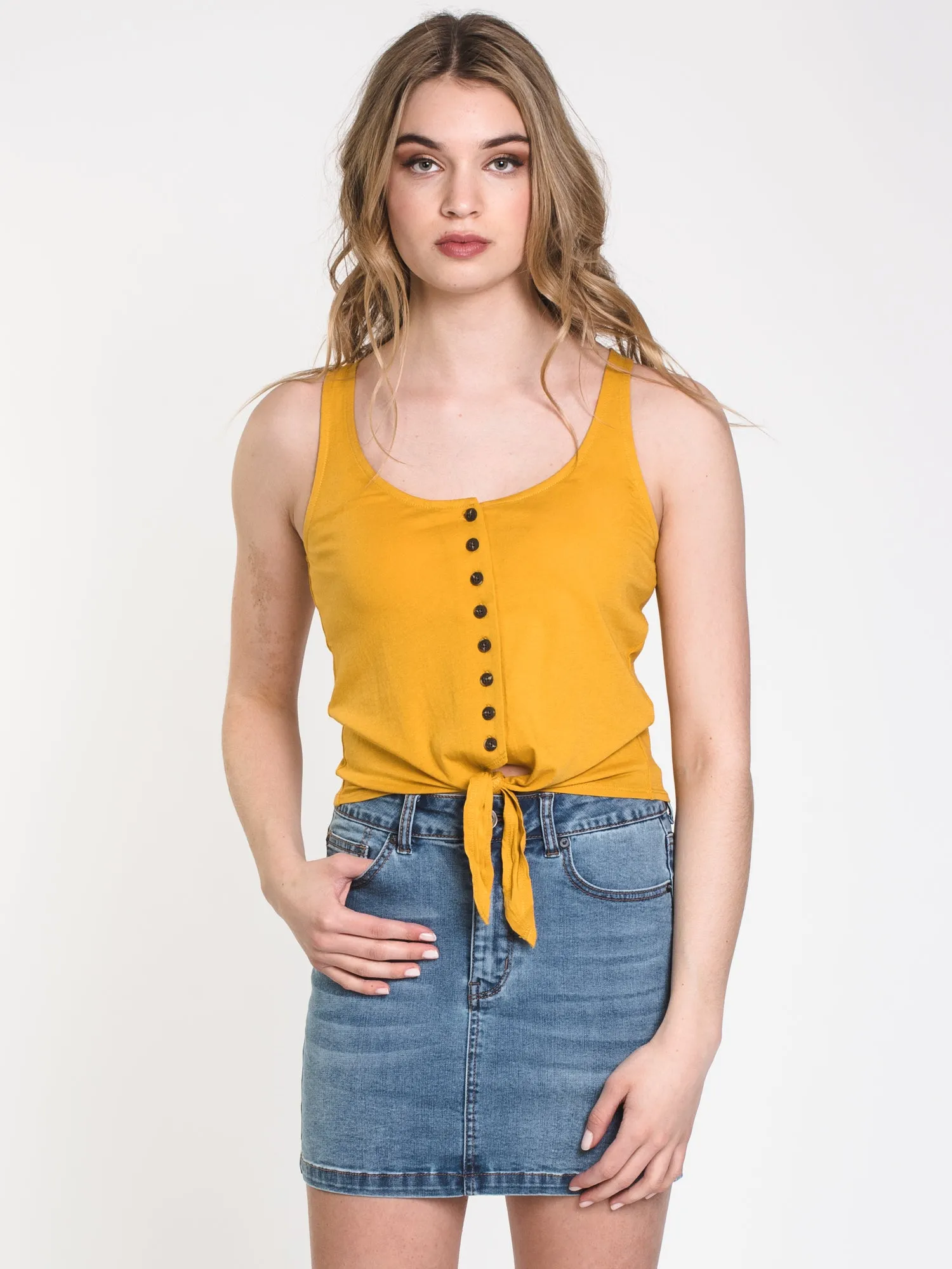WOMENS ALICIA TIE UP SOLID TANK - CLEARANCE sold by Boathouse