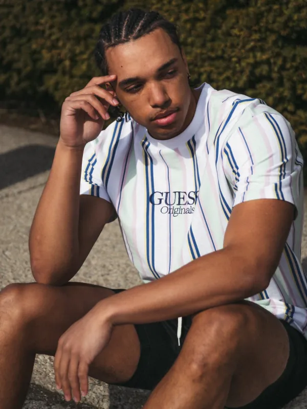 GUESS ORGINIALS GIBSON SHORT SLEEVE STRIPE TEE - CLEARANCE sold by Boathouse