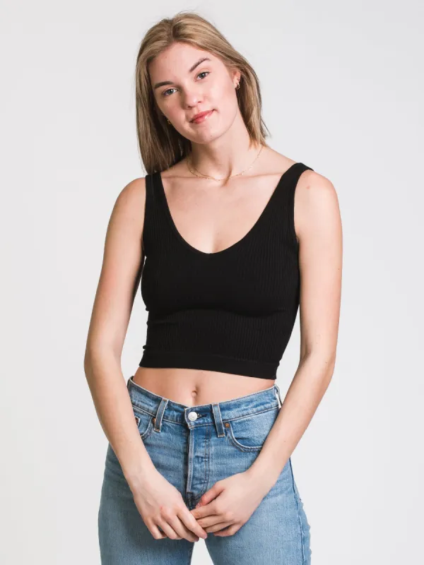 FREE PEOPLE SOLID RIB BRAMI - BLACK - CLEARANCE sold by Boathouse