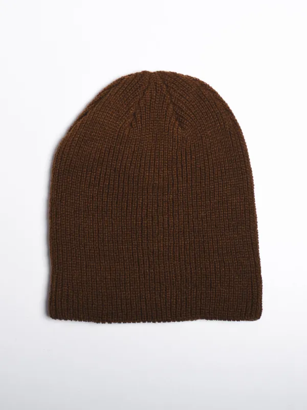 CLASSIC SOLID BEANIE BROWN CLEARANCE sold by Boathouse