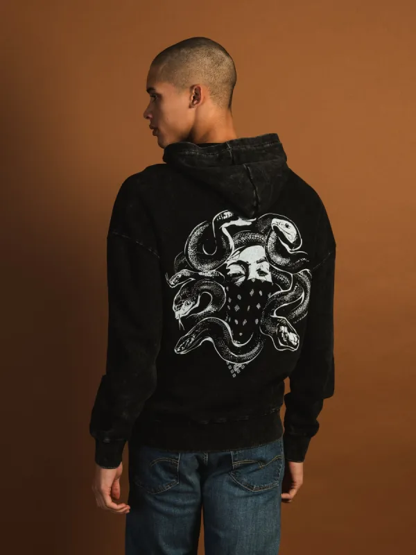 CROOKS & CASTLES NEW MEDUSA ACID WASH PULLOVER HOODIE sold by Boathouse