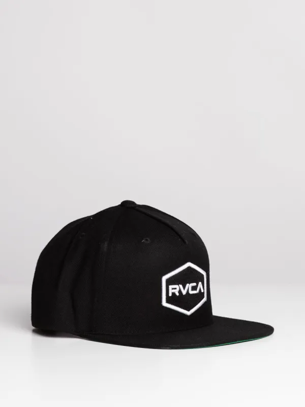 RVCA COMMONWEALTH SNAPBACK HAT - BLACK - CLEARANCE made by RVCA