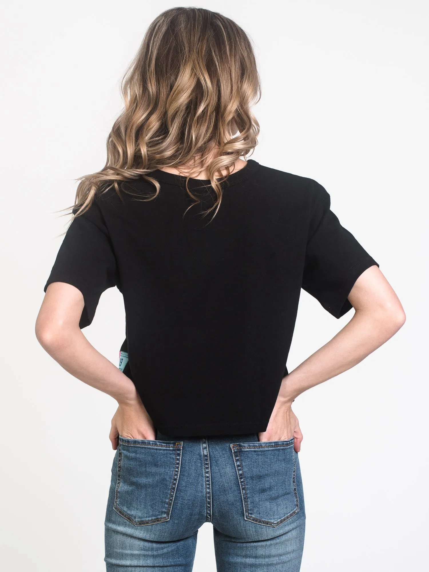 WOMENS CROP HERITAGE SHORT SLEEVE TEE - BLACK sold by Boathouse product image thumbnail 2