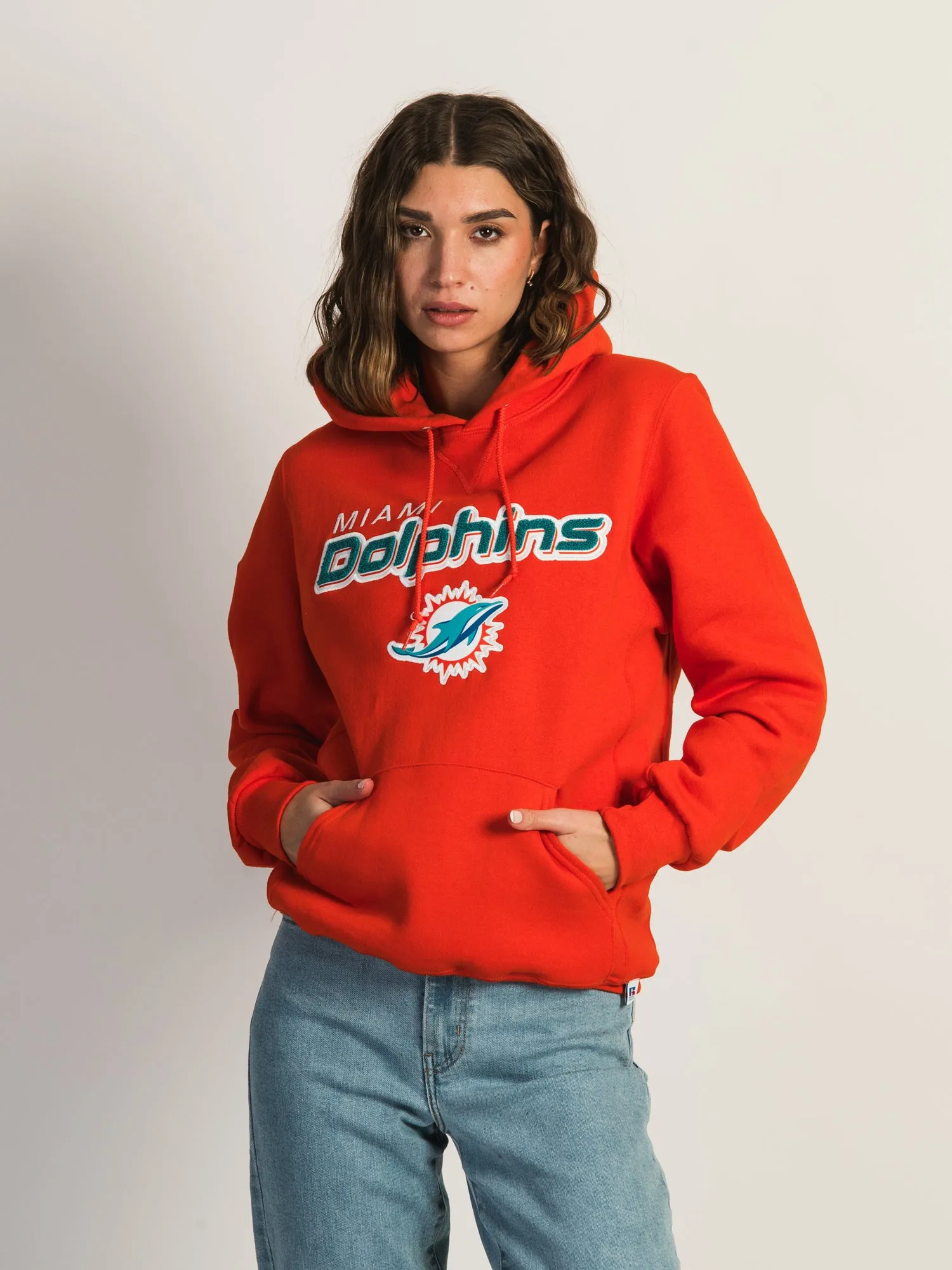 NFL MIAMI DOLPHINS END ZONE PULLOVER HOODIE sold by Boathouse product image thumbnail 5