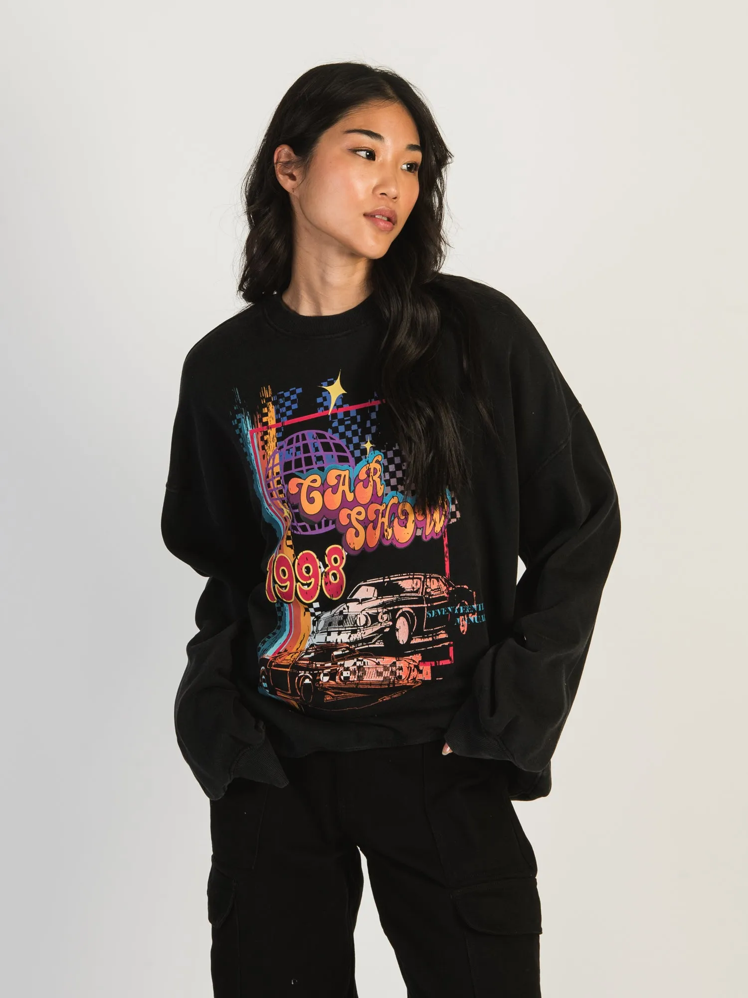 HARLOW MICHELLE CREW SWEATSHIRT - BLACK - CLEARANCE sold by Boathouse product image thumbnail 2