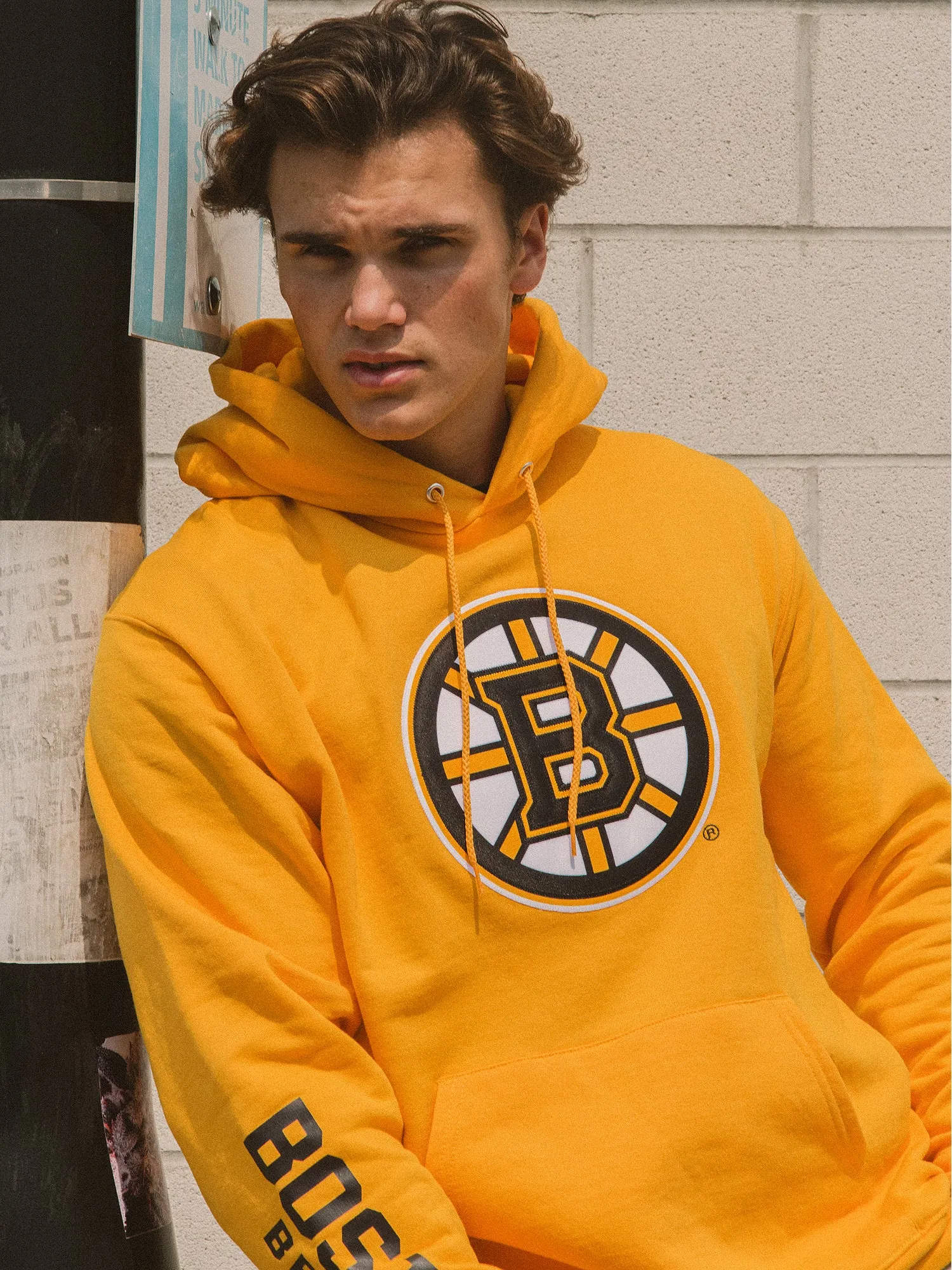 NHL BOSTON BRUINS CENTER ICE PULL OVER HOODIE sold by Boathouse