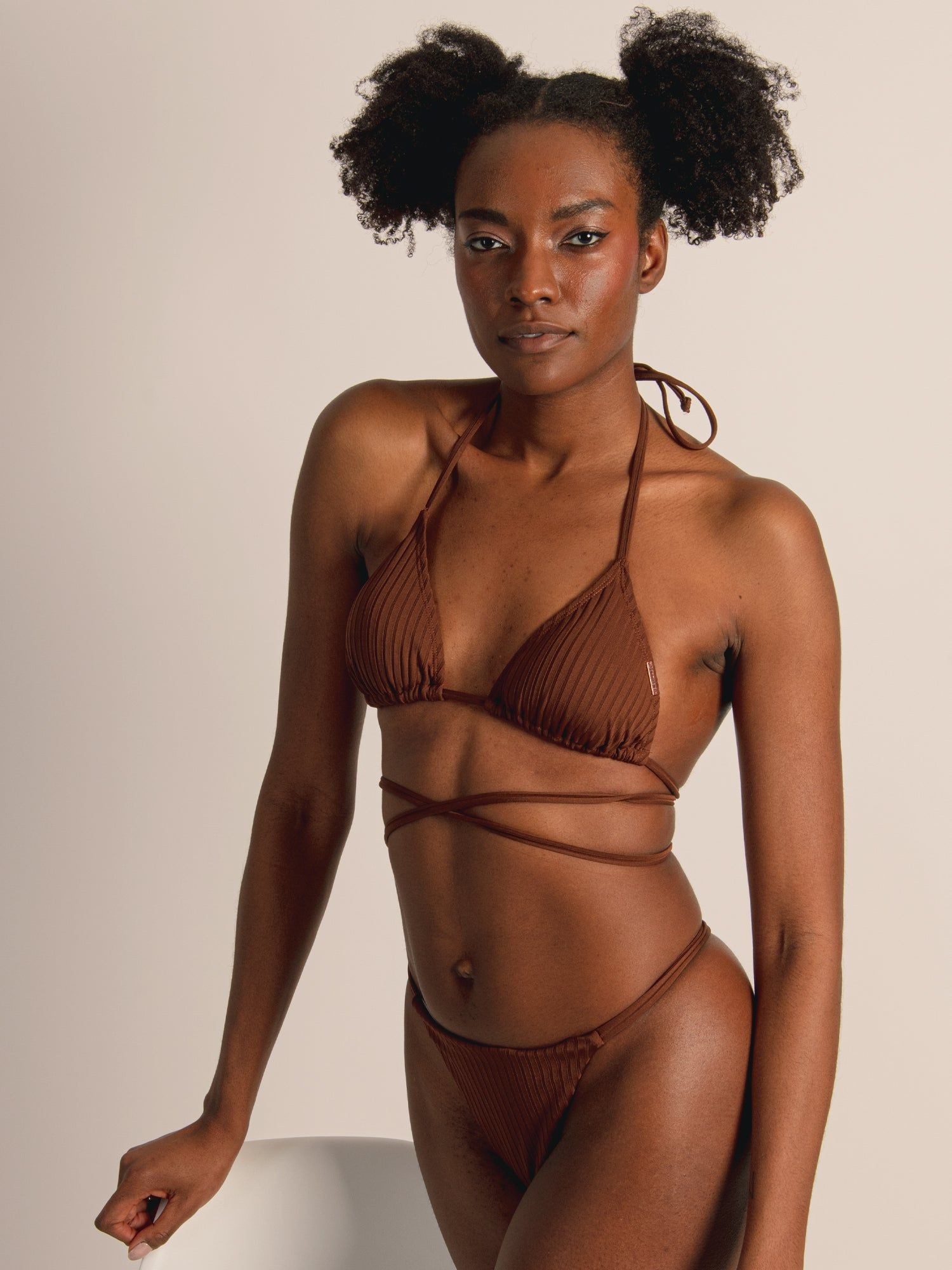 SKINNY DIP SUNTAN CROSS-STRING RIB TRI TOP - CLEARANCE sold by Boathouse product image thumbnail 3