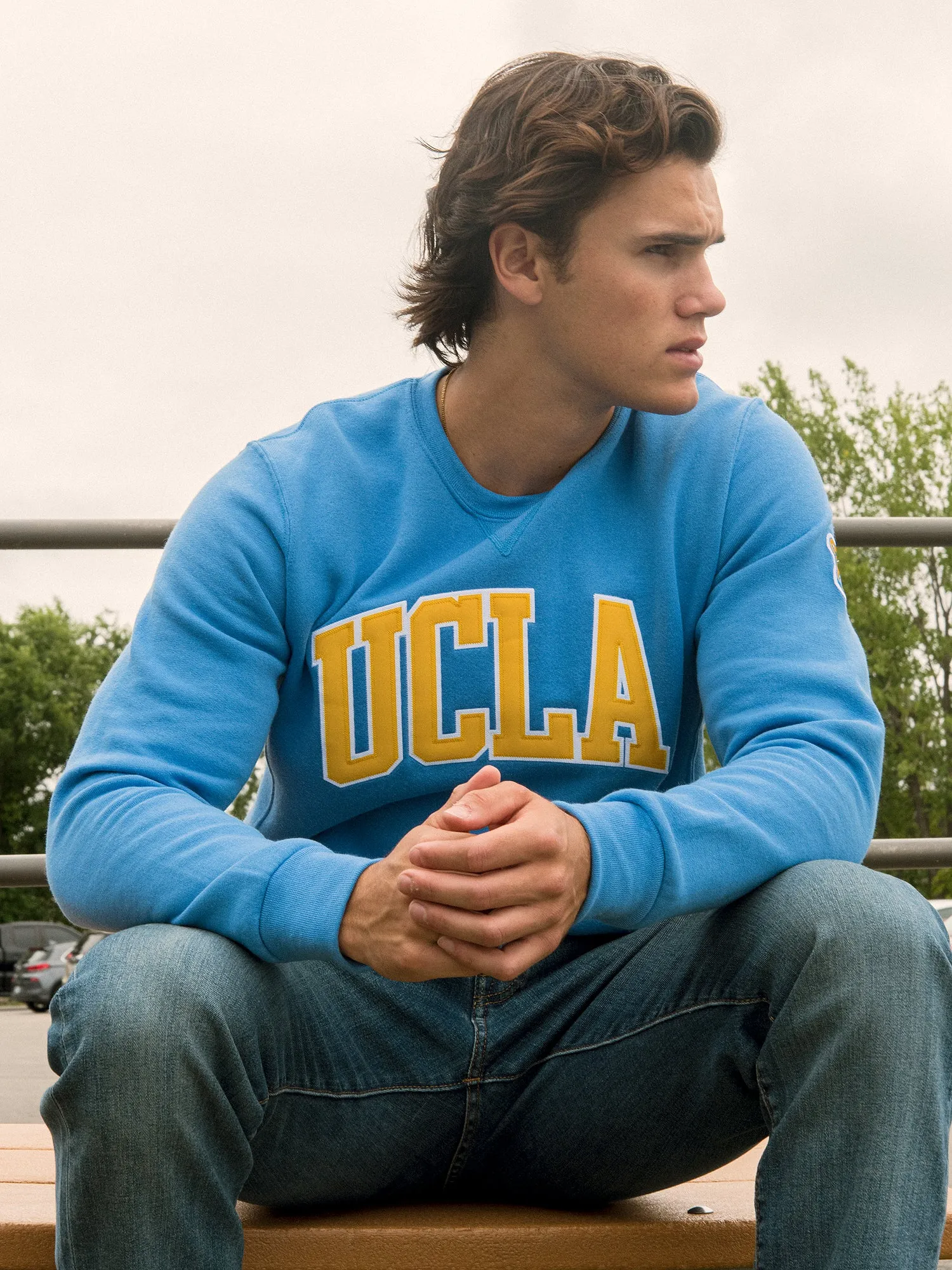NCAA UCLA SLEEVE EMBROIDERED CREW sold by Boathouse product image thumbnail 3