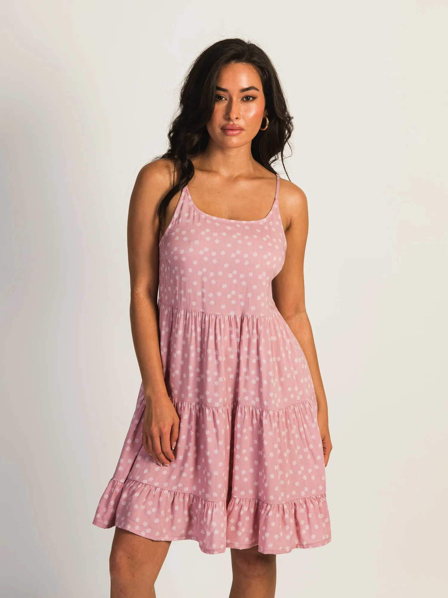 HARLOW TIERED PRINT DRESS - PINK DITSY - CLEARANCE sold by Boathouse product image thumbnail 3