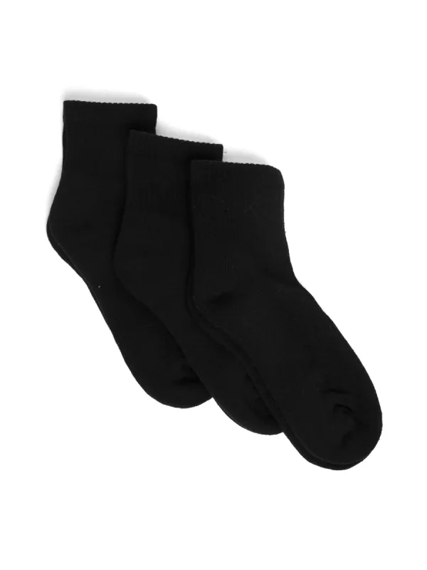 CREW SOCK 3 PACK SOCKS - BLACK sold by Boathouse