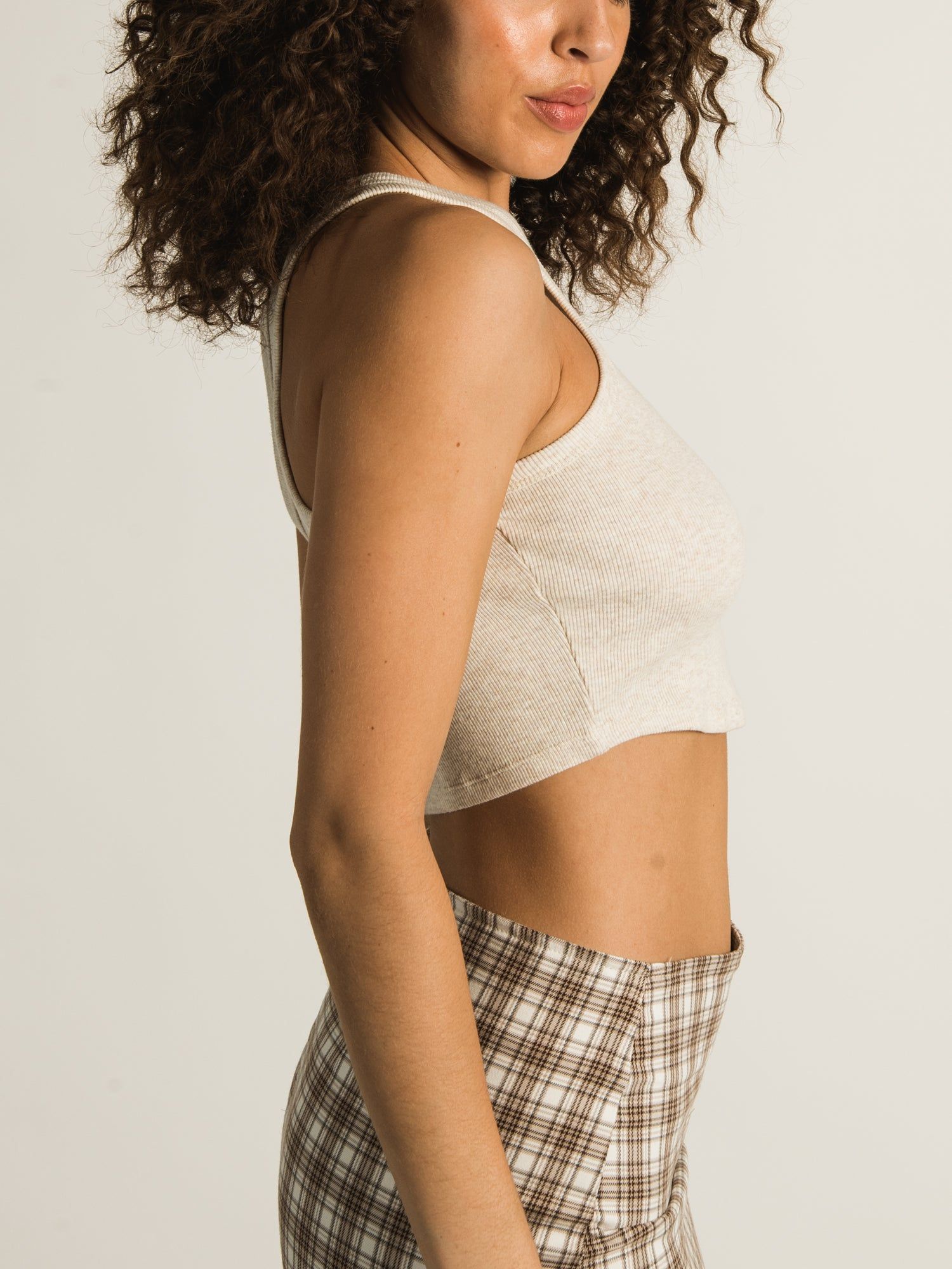 HARLOW SLIM NECK MELANGE TANK TOP - CLEARANCE sold by Boathouse product image thumbnail 3