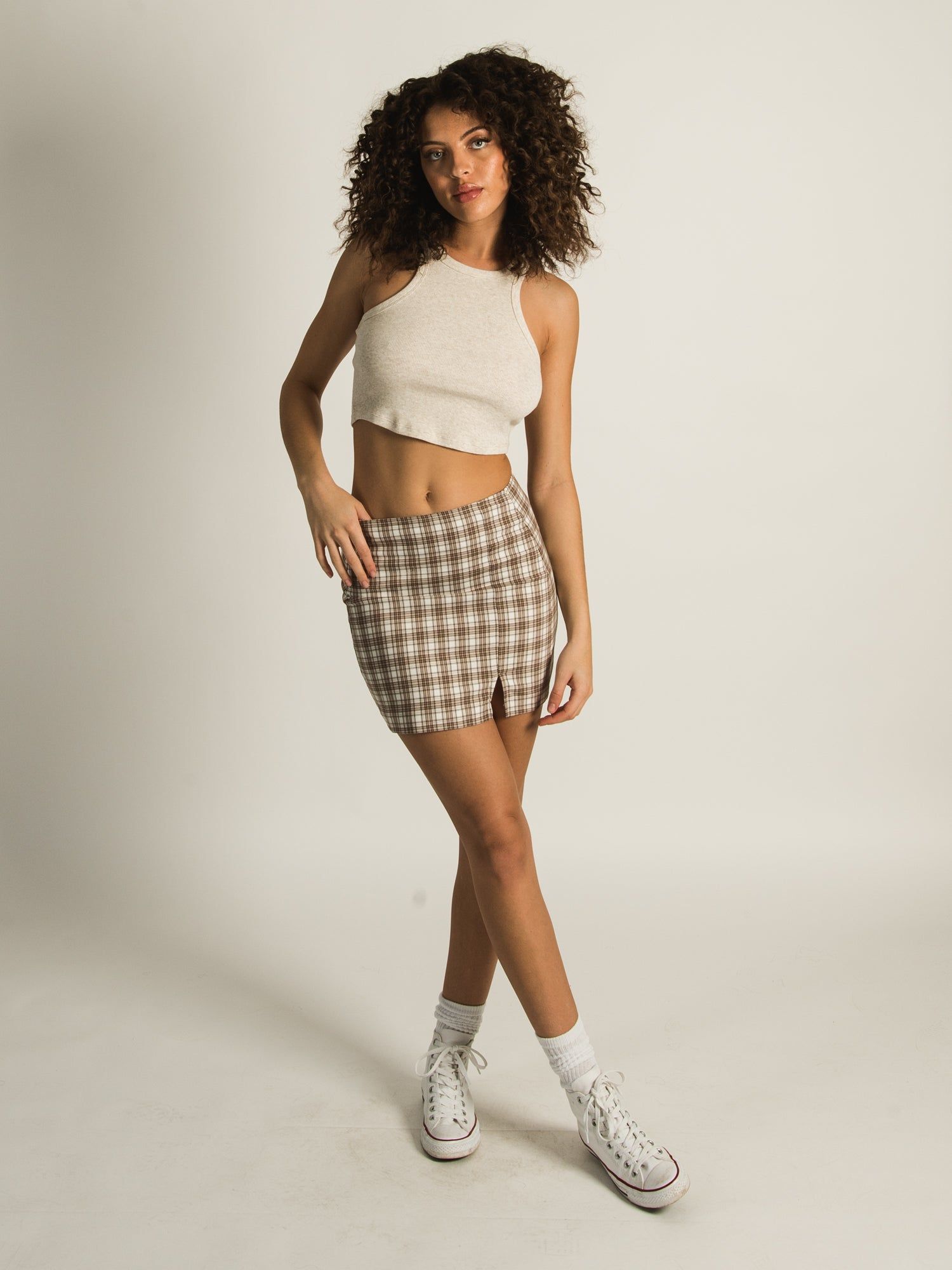 HARLOW SLIM NECK MELANGE TANK TOP - CLEARANCE sold by Boathouse product image thumbnail 2