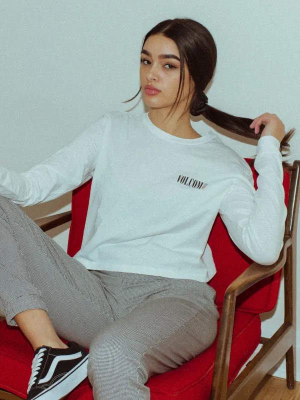WOMENS VOLCOM STONES LONG SLEEVE TEE - WHITE - CLEARANCE sold by Boathouse