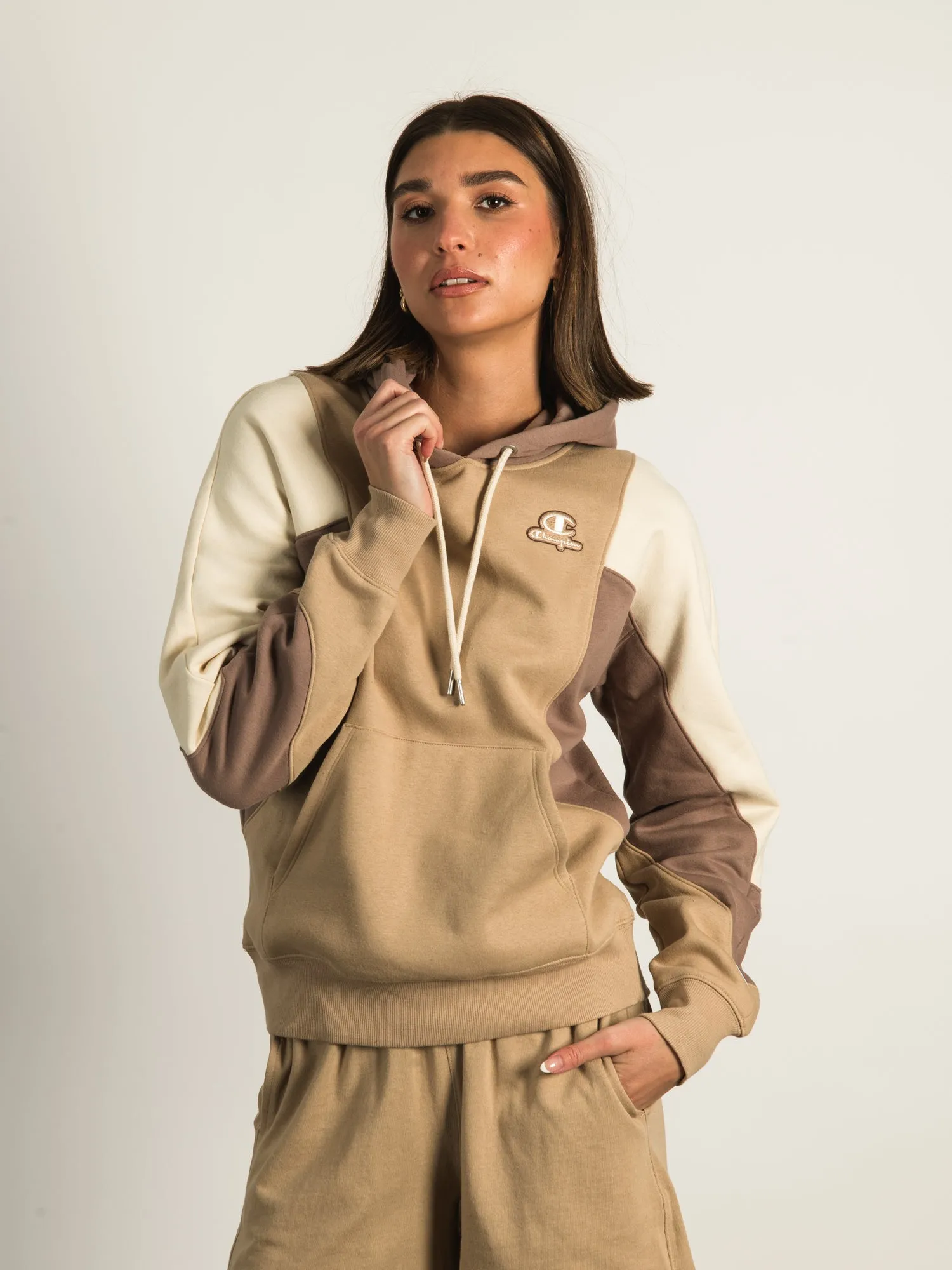 CHAMPION COLOUR BLOCKPULL OVER HOODIE - CLEARANCE sold by Boathouse