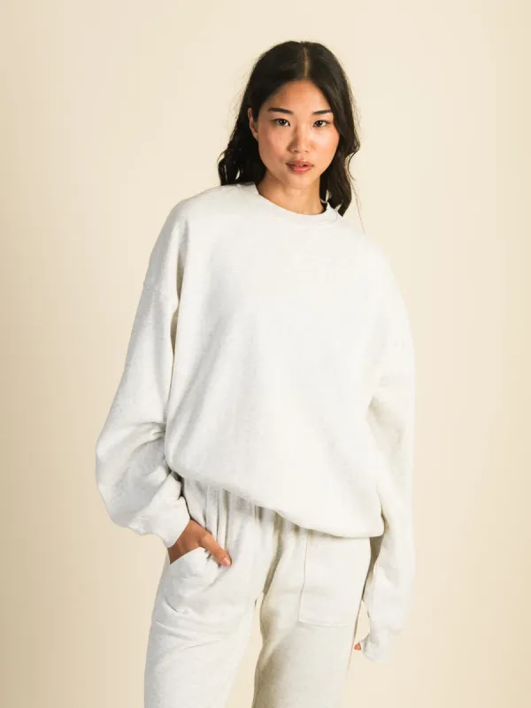 HARLOW MICHELLE MELANGE CREW SWEATSHIRT - CLOUD sold by Boathouse