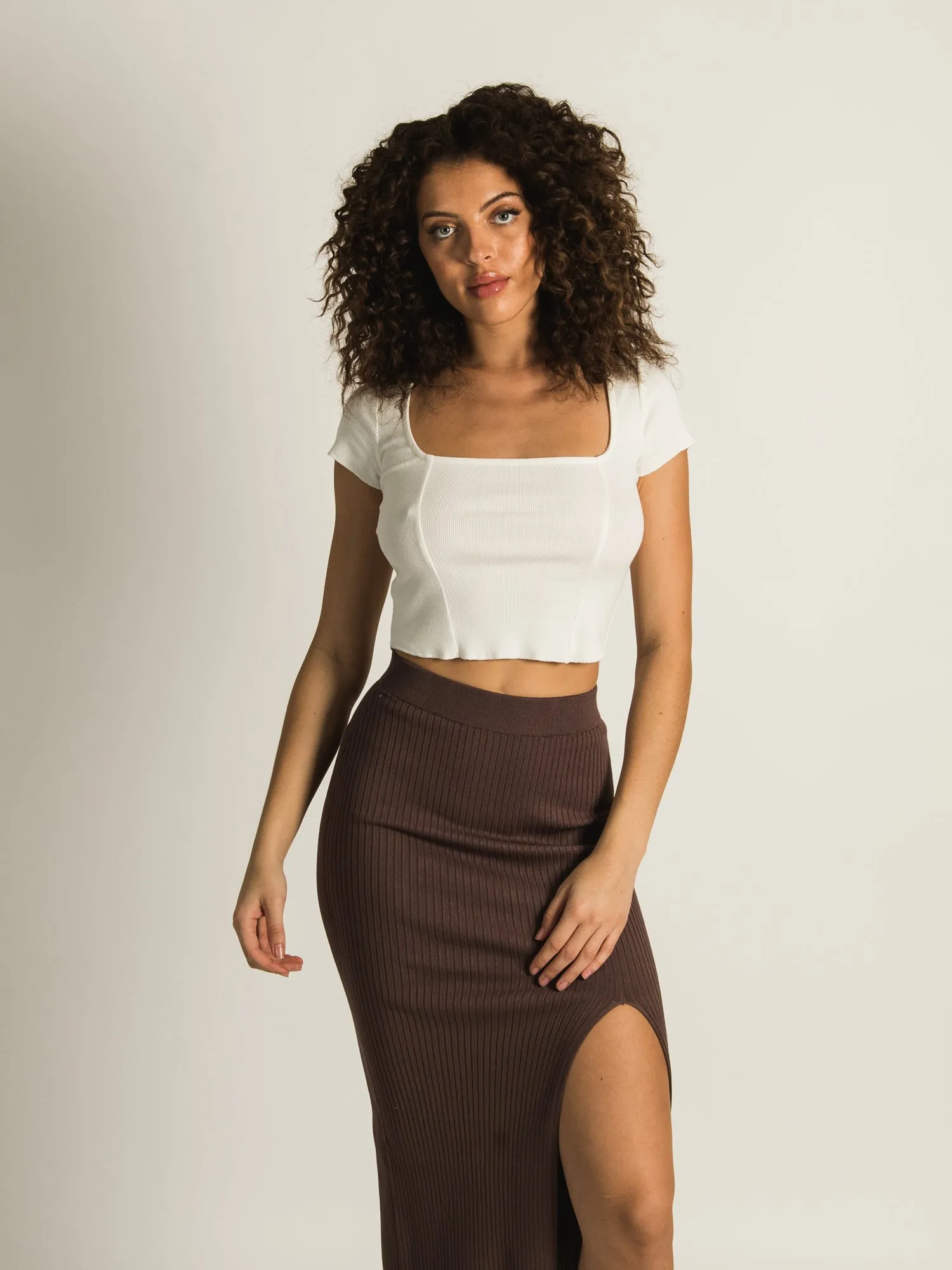 HARLOW SQUARE NECK T-SHIRT - CLEARANCE sold by Boathouse product image thumbnail 2