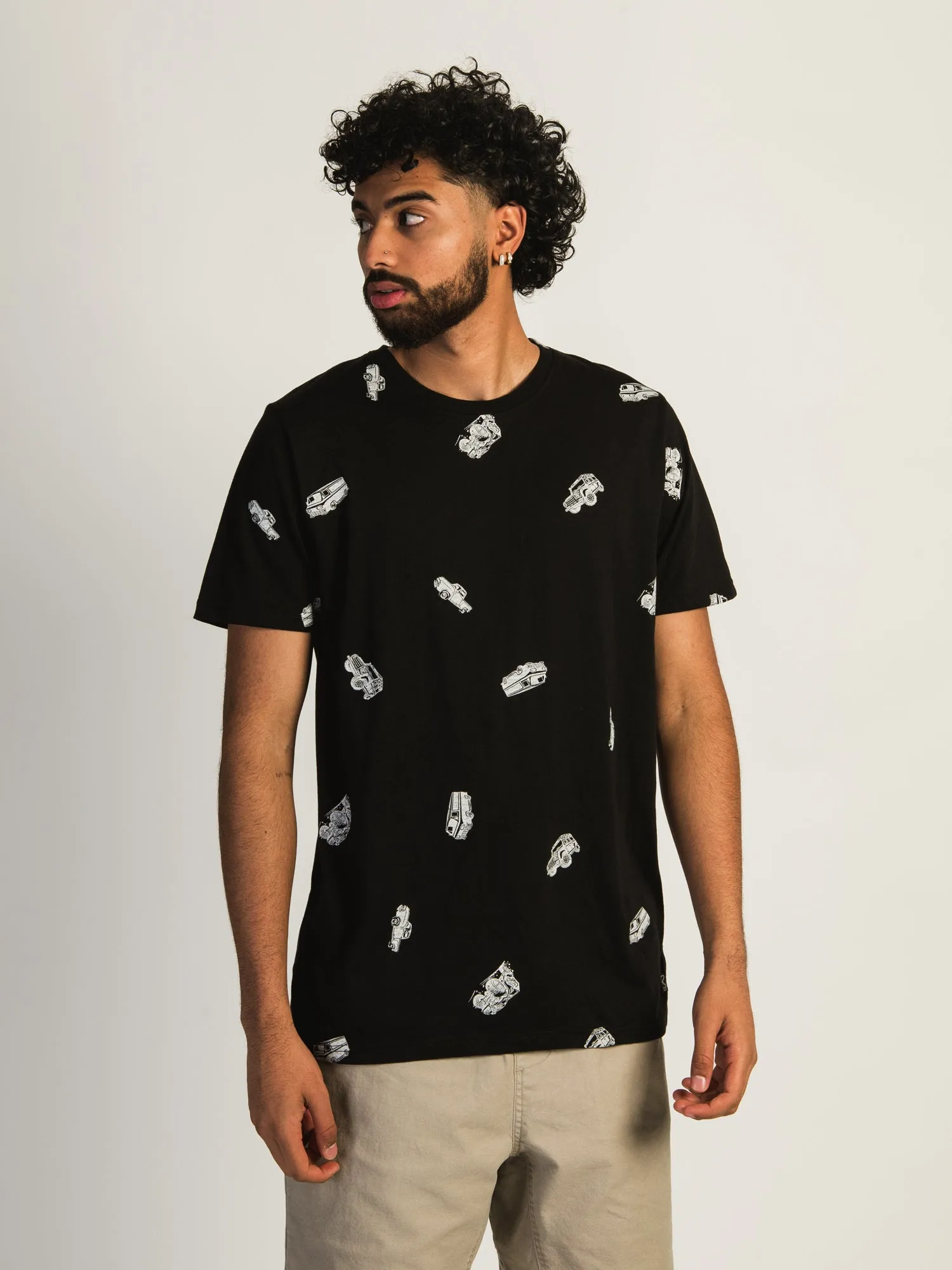 KOLBY DAVID ALL-OVER PRINT TEE - BLACK sold by Boathouse