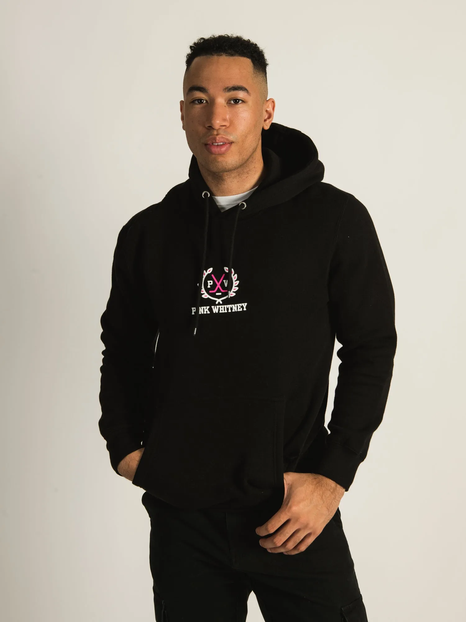 BARSTOOL SPORTS PINK WHITNEY CREST HOODIE sold by Boathouse