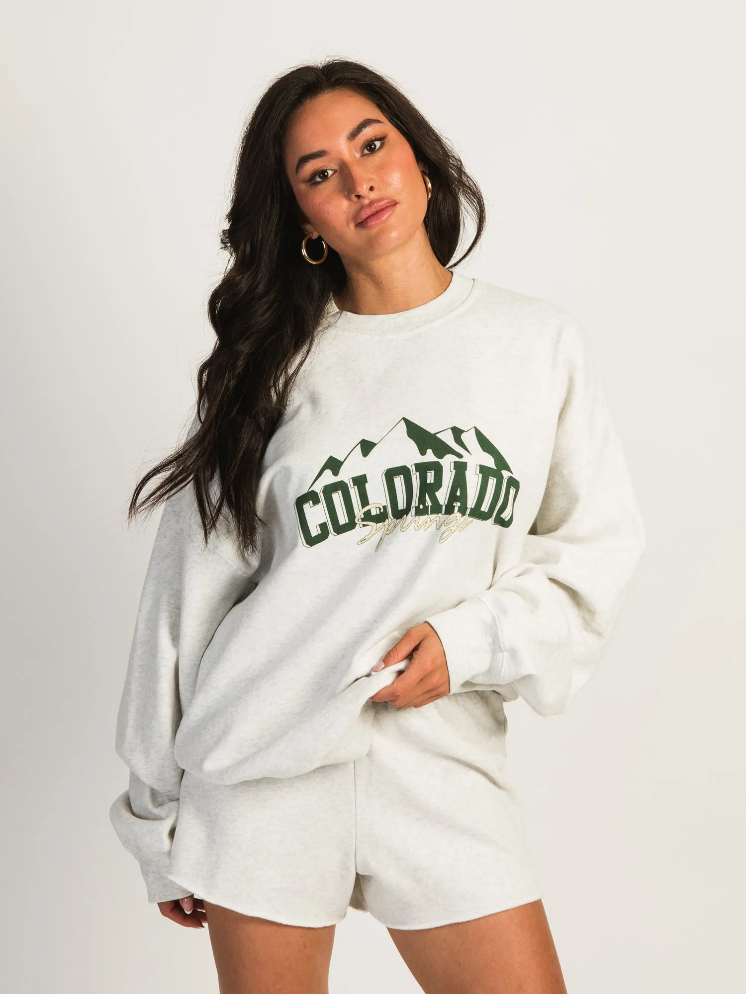 HARLOW MICHELLE PRINT CREWNECK - COLORADO sold by Boathouse