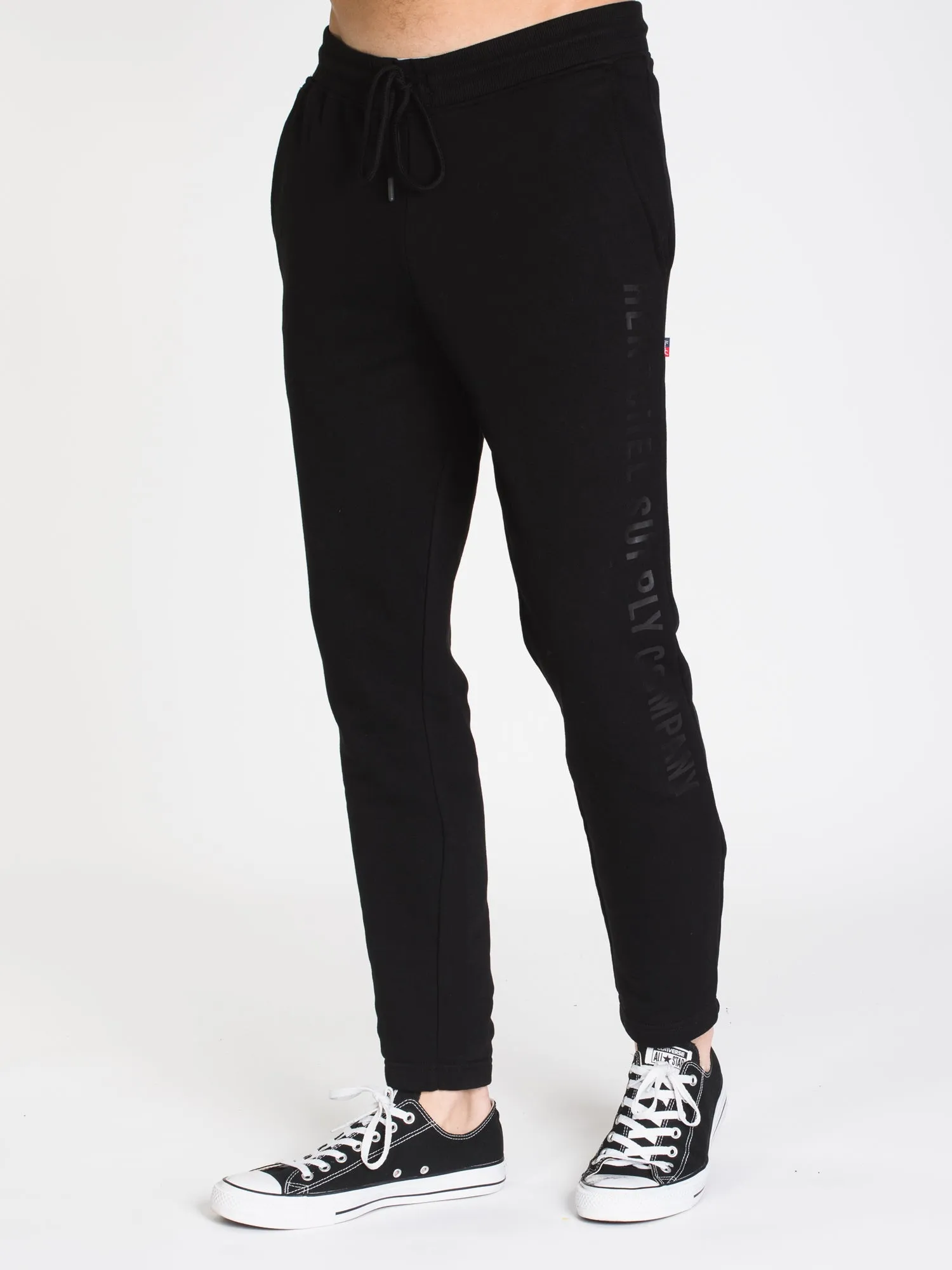 MENS LEG ID FLEECE PANT - BLACK/BLACK - CLEARANCE sold by Boathouse