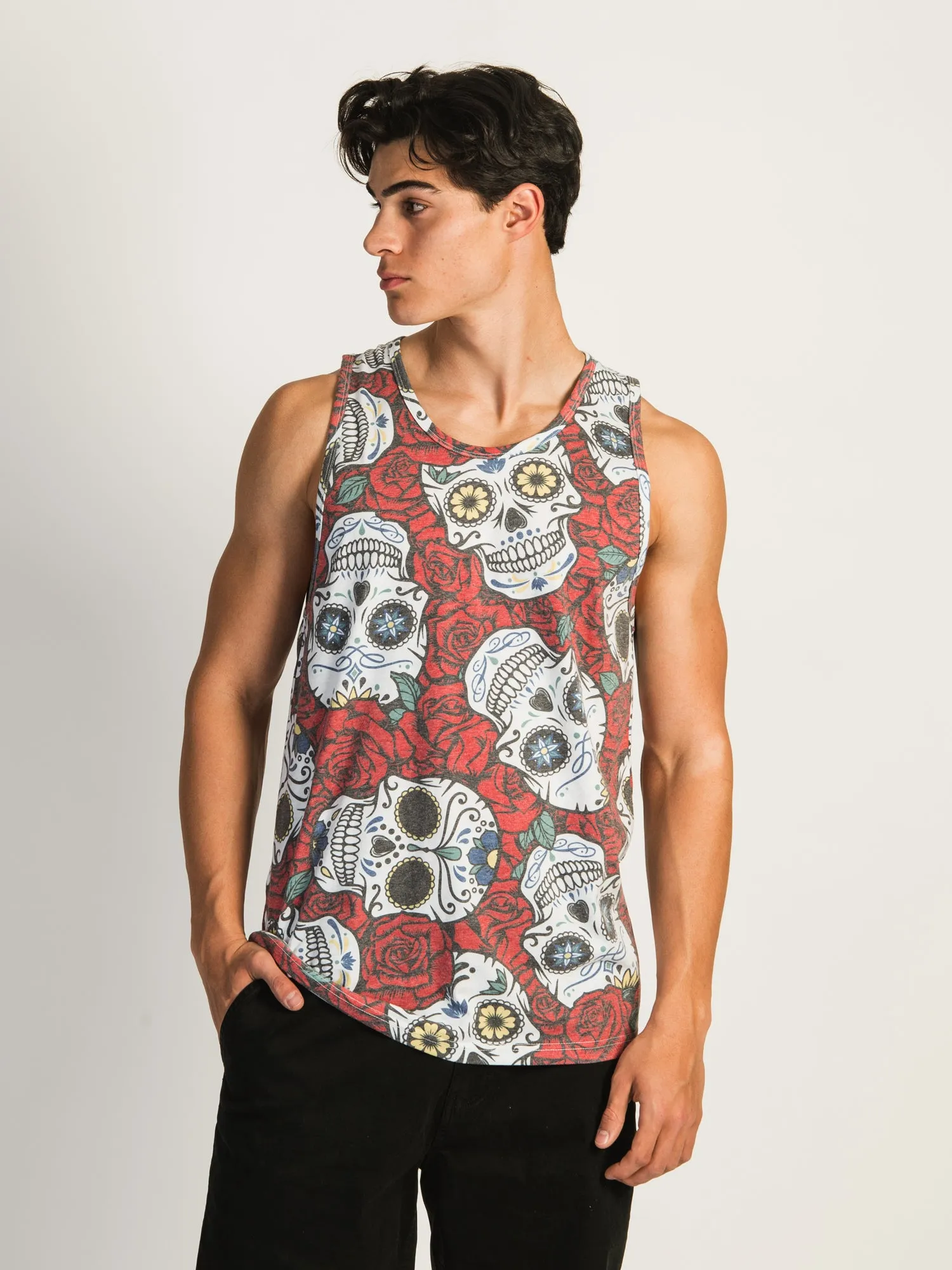 KOLBY JULIAN SCATTER PRINT TANK - SKULLS sold by Boathouse product image thumbnail 2