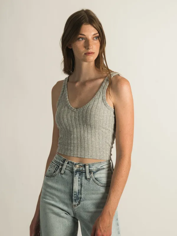 HARLOW RIBBED VNECK TANK TOP - CLEARANCE sold by Boathouse