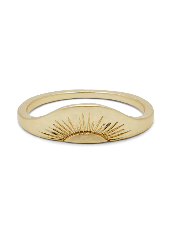 PURA VIDA RISING SUN RING - GOLD - CLEARANCE sold by Boathouse