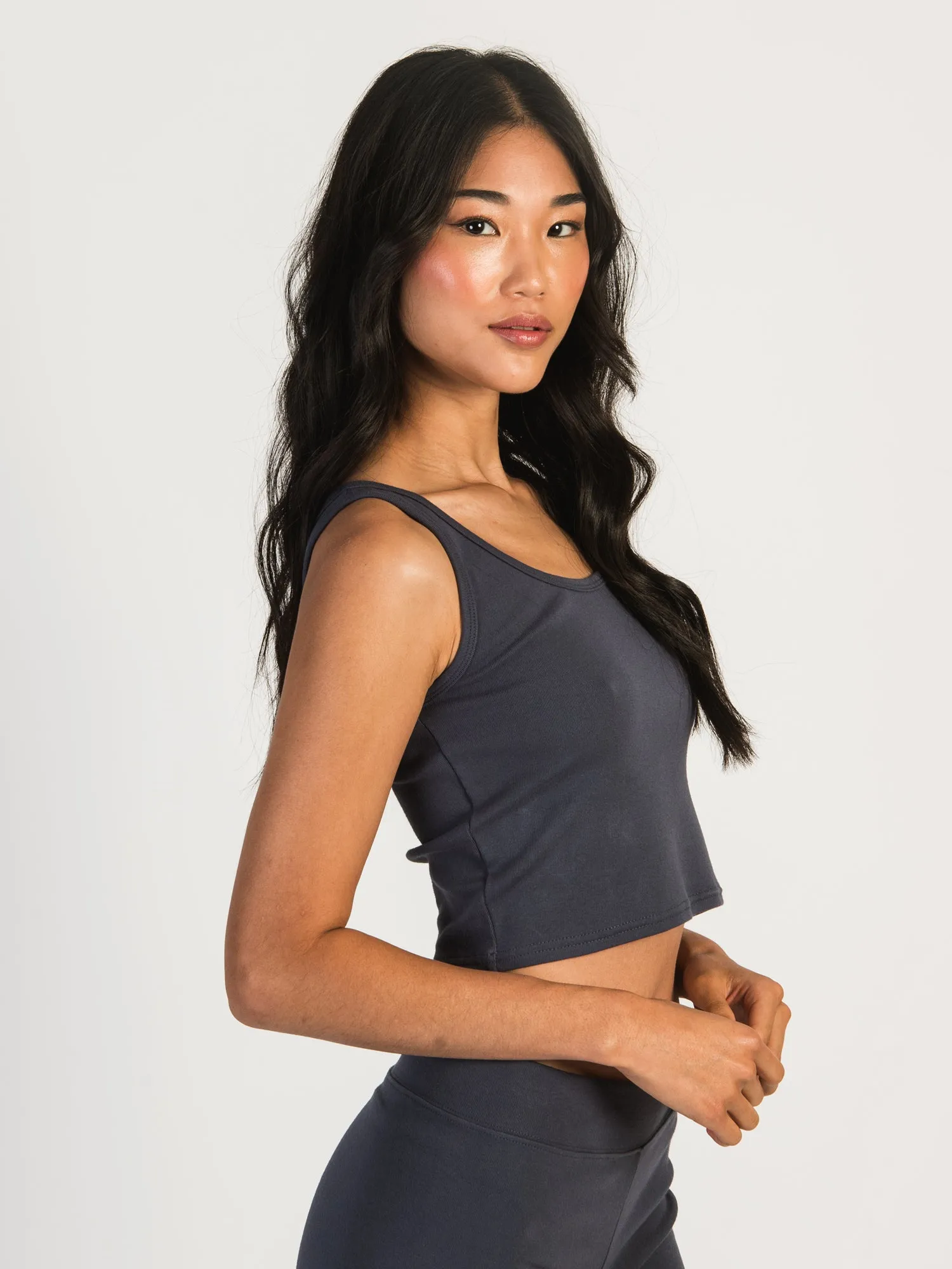 HARLOW TILLY CROPPED TANK - NAVY sold by Boathouse product image thumbnail 3
