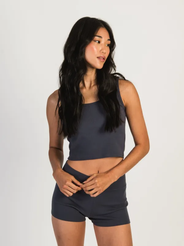 HARLOW TILLY CROPPED TANK - NAVY sold by Boathouse