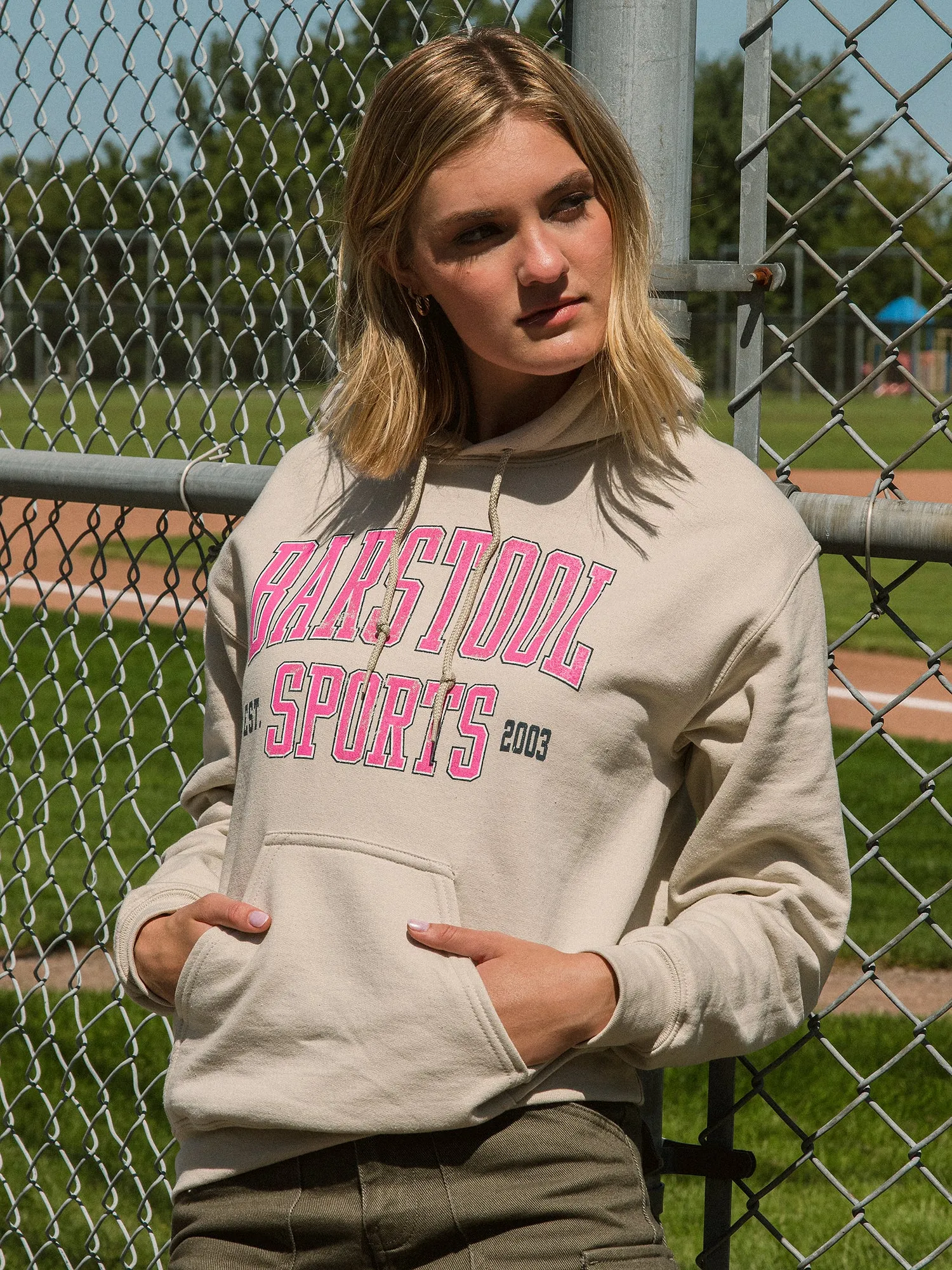 BARSTOOL SPORTS TEXT PULLOVER HOODIE sold by Boathouse