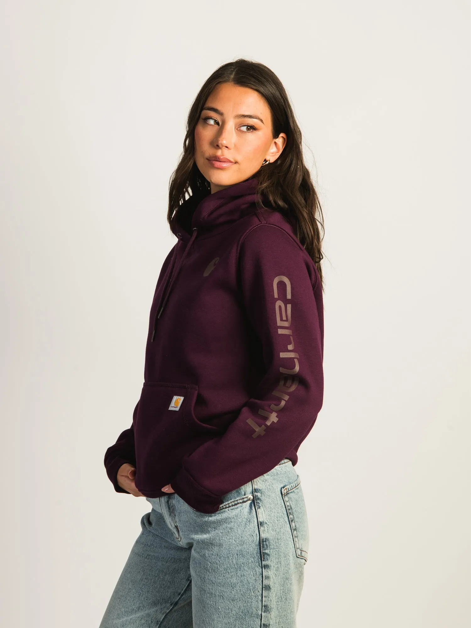 CARHARTT LOGO SLEEVE PULLOVER HOODIE sold by Boathouse product image thumbnail 2