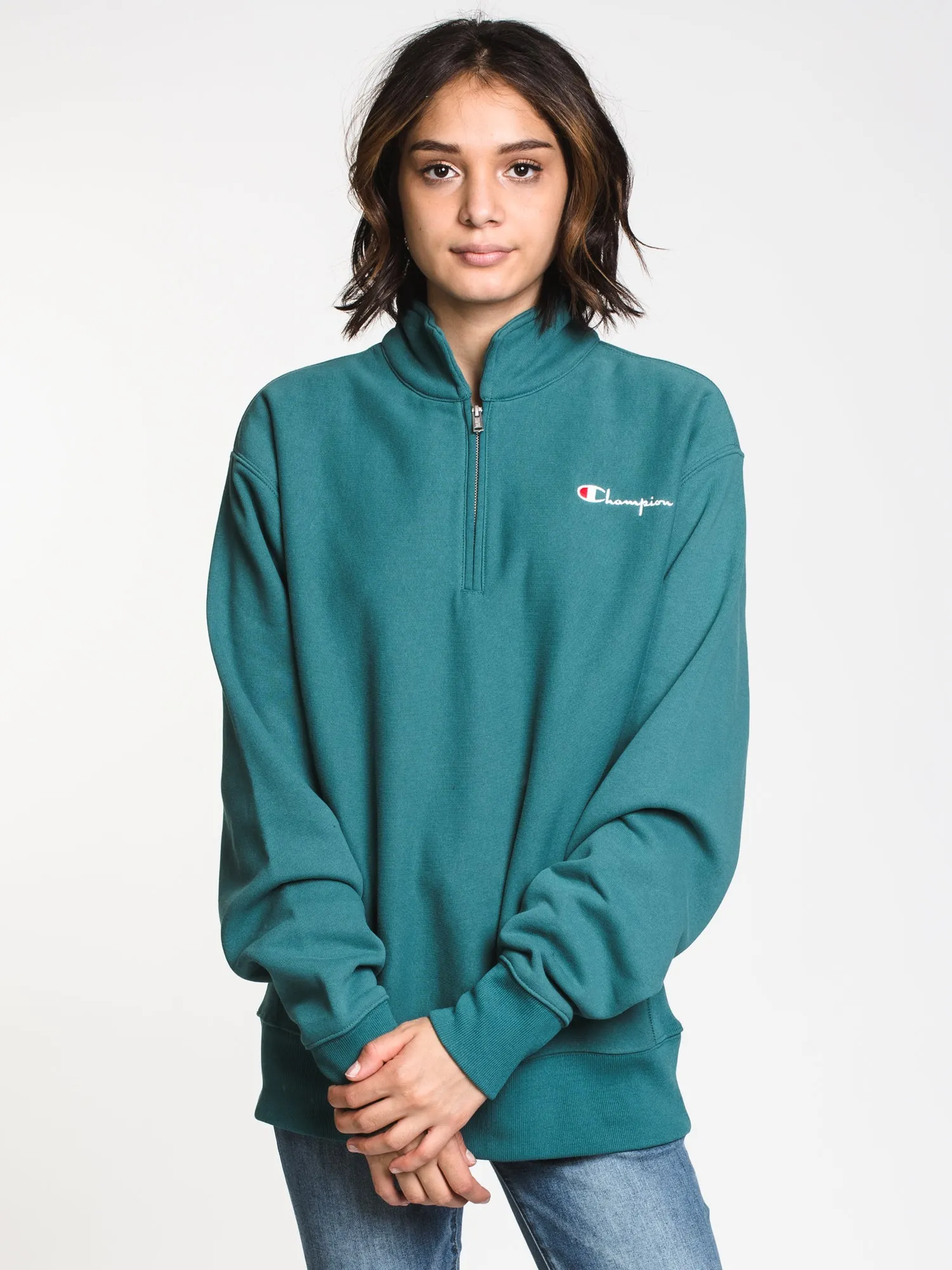 CHAMPION OVERSIZED REVERSE WEAVE 1/4 ZIP - CLEARANCE sold by Boathouse