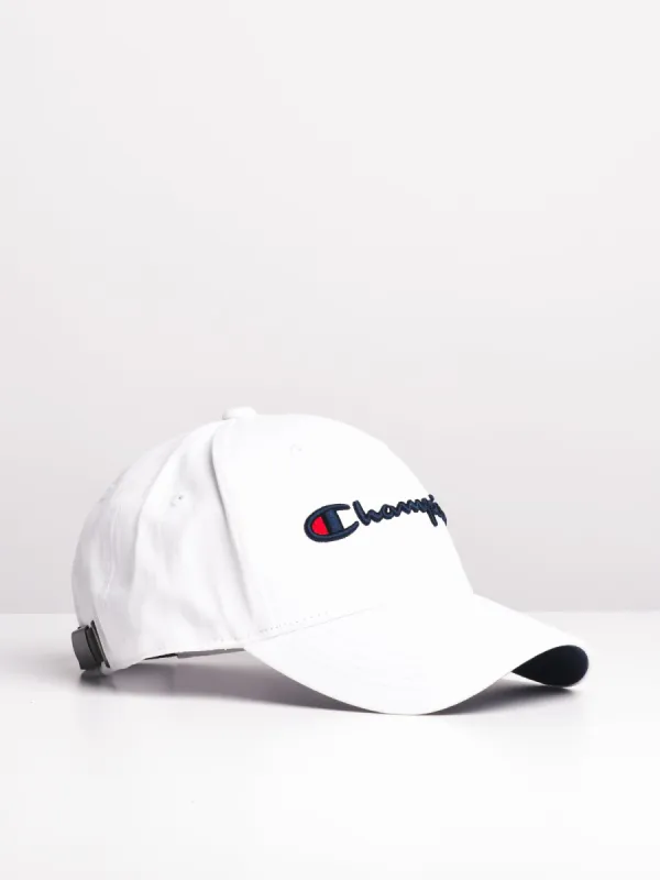 CHAMPION CLASSIC TWILL HAT - WHITE - CLEARANCE sold by Boathouse