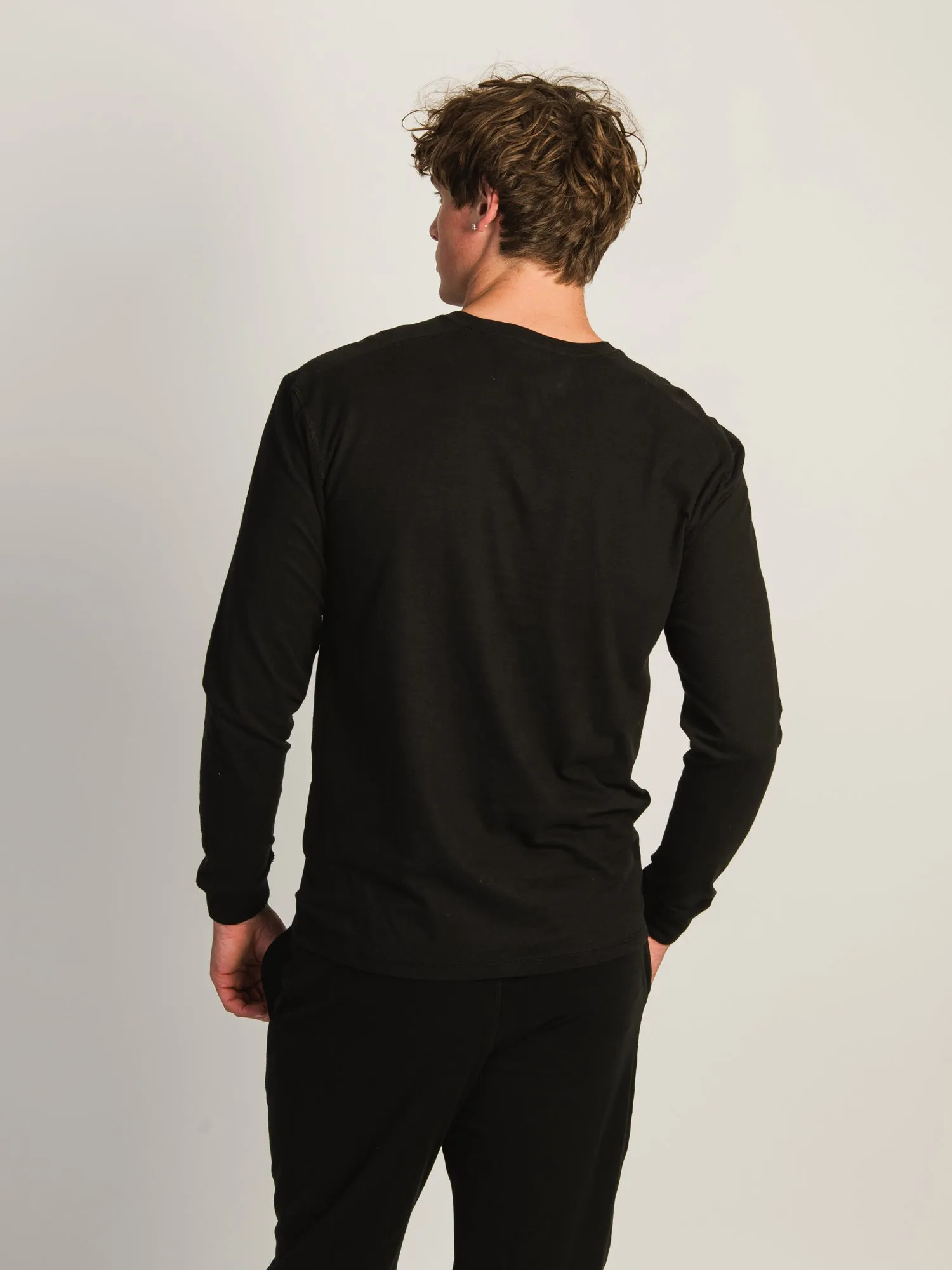 KOLBY SUEDED HENLEY - BLACK sold by Boathouse product image thumbnail 2