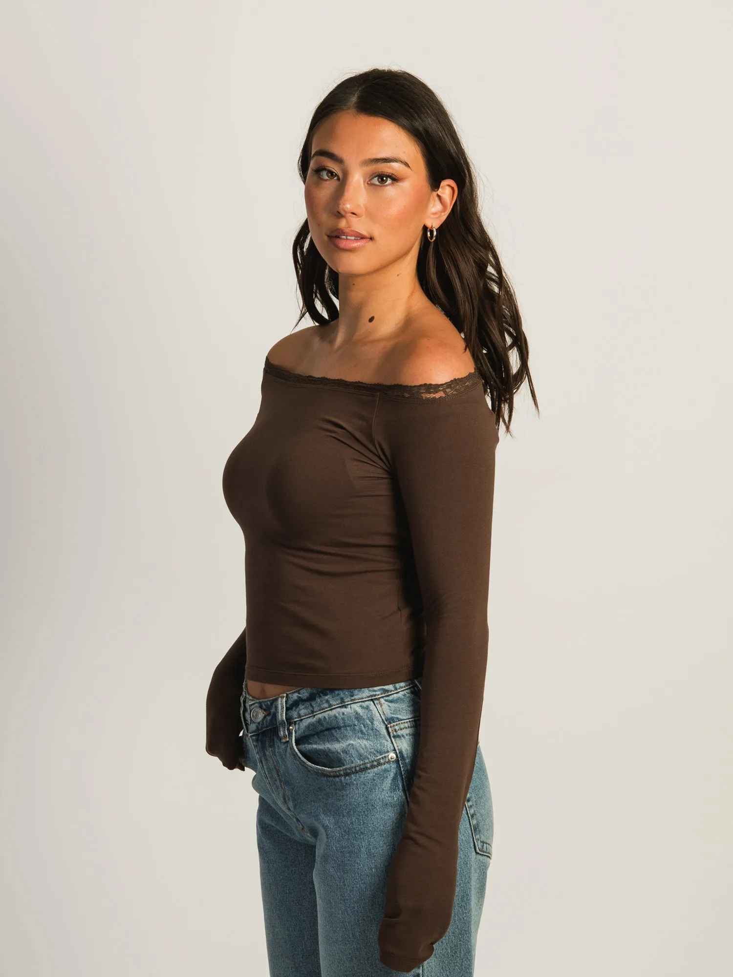 HARLOW SCARLETT LONG SLEEVE - CHOCOLATE sold by Boathouse product image thumbnail 2