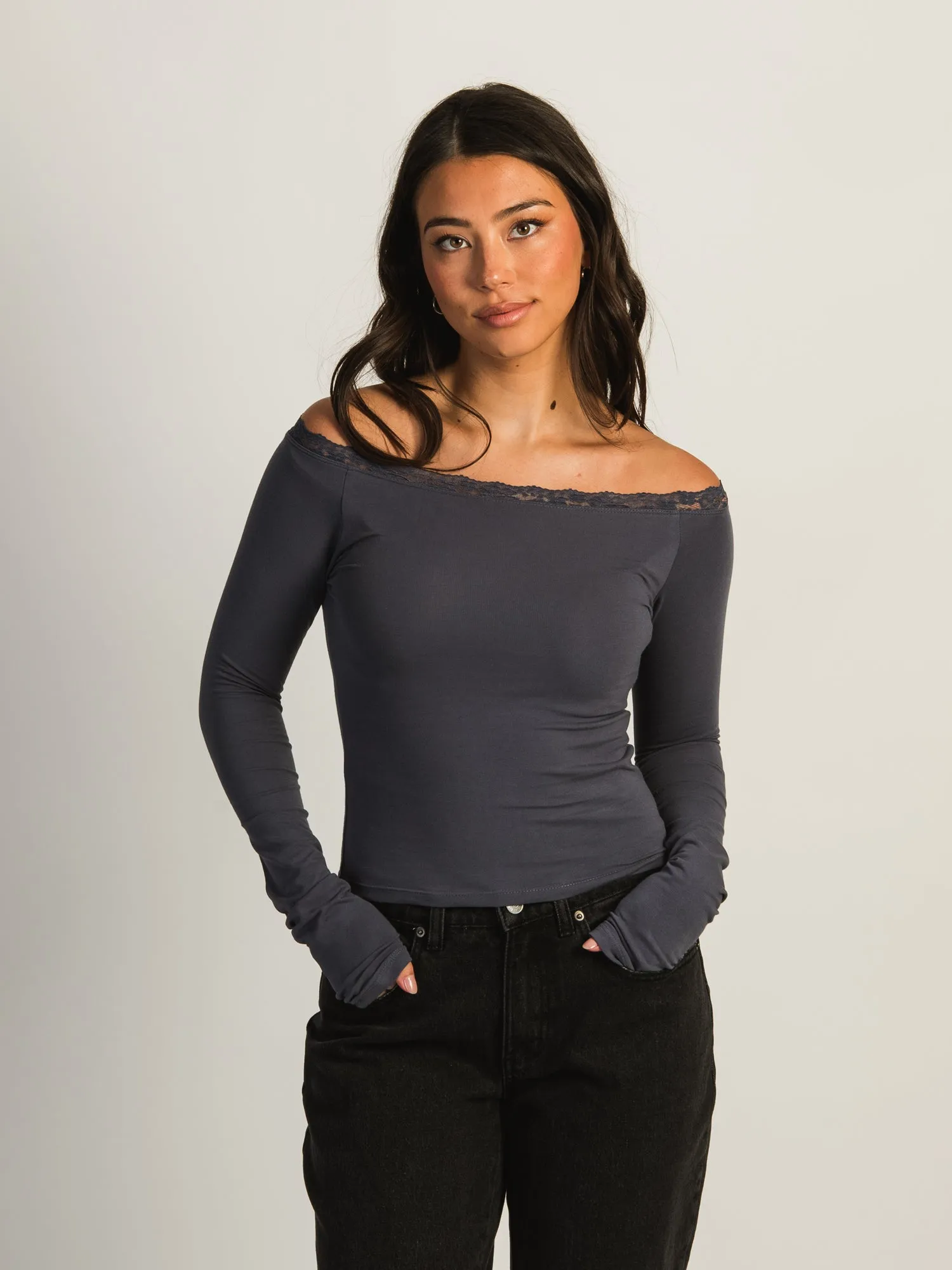 HARLOW SCARLETT LONG SLEEVE - NAVY sold by Boathouse