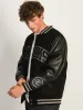 CROOKS & CASTLES VARSITY JACKET - BLACK sold by Boathouse